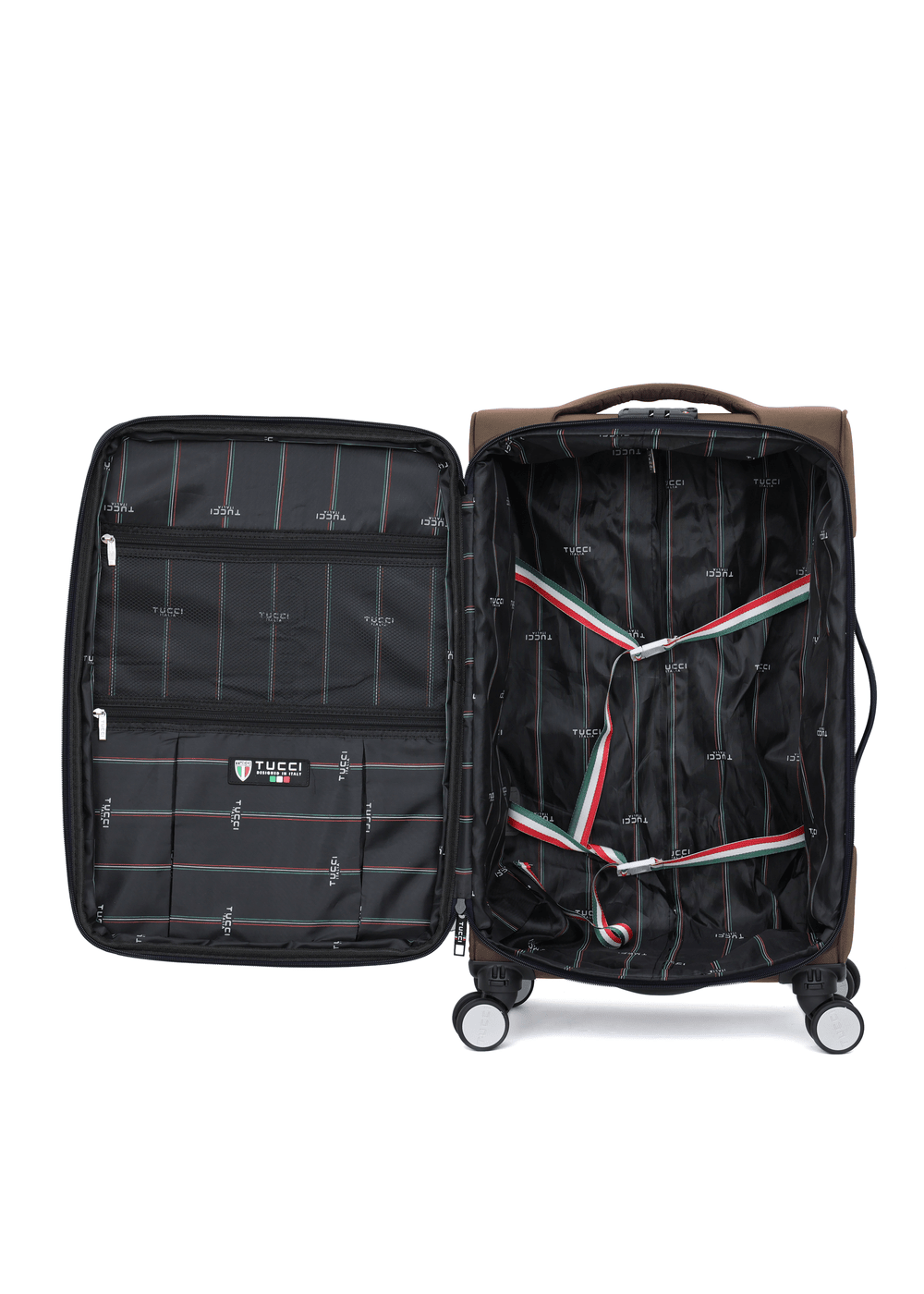 TUCCI Italy RICERCA 20" Carry On Waterproof Luggage Suitcase