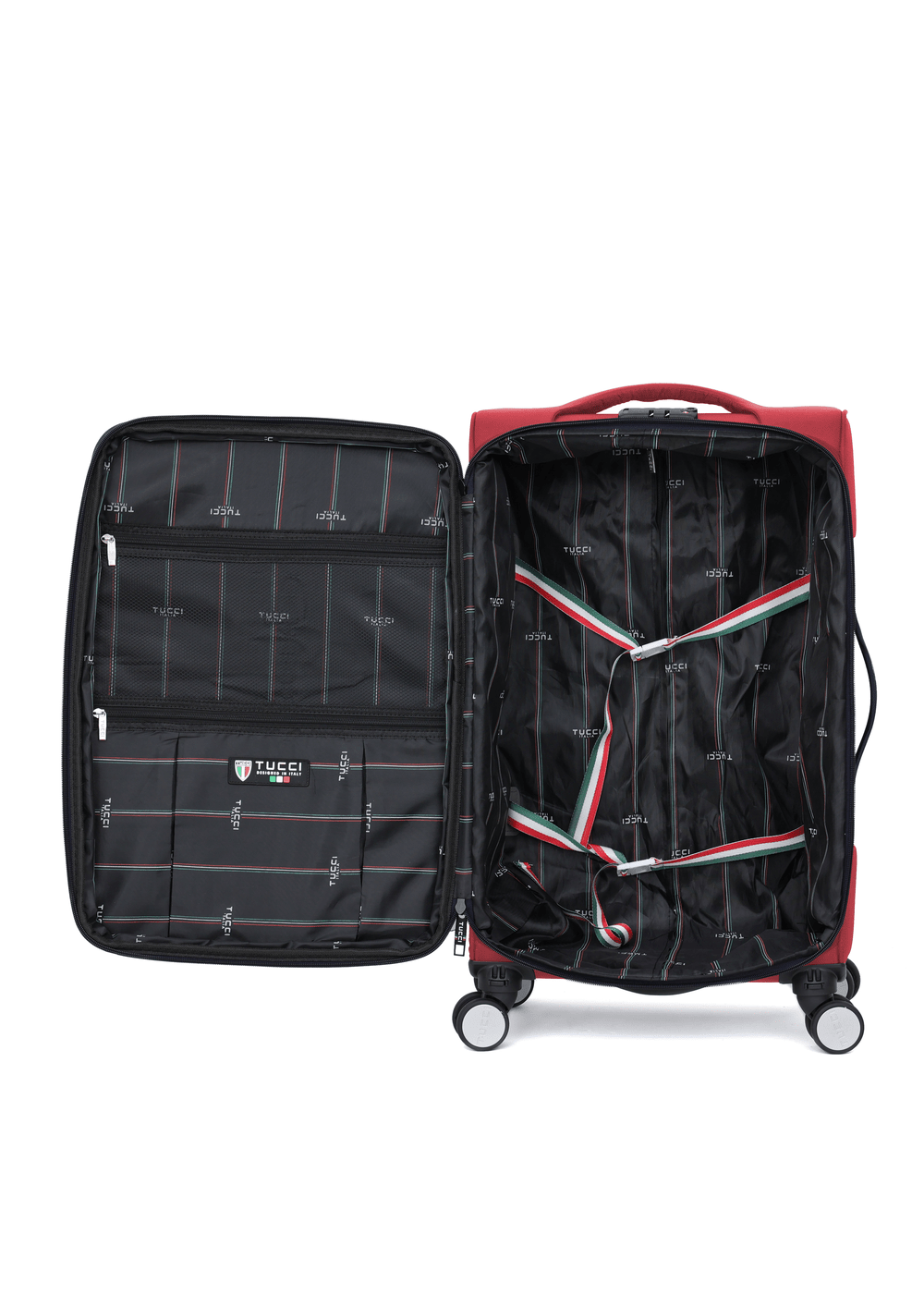 TUCCI Italy RICERCA 20" Carry On Waterproof Luggage Suitcase