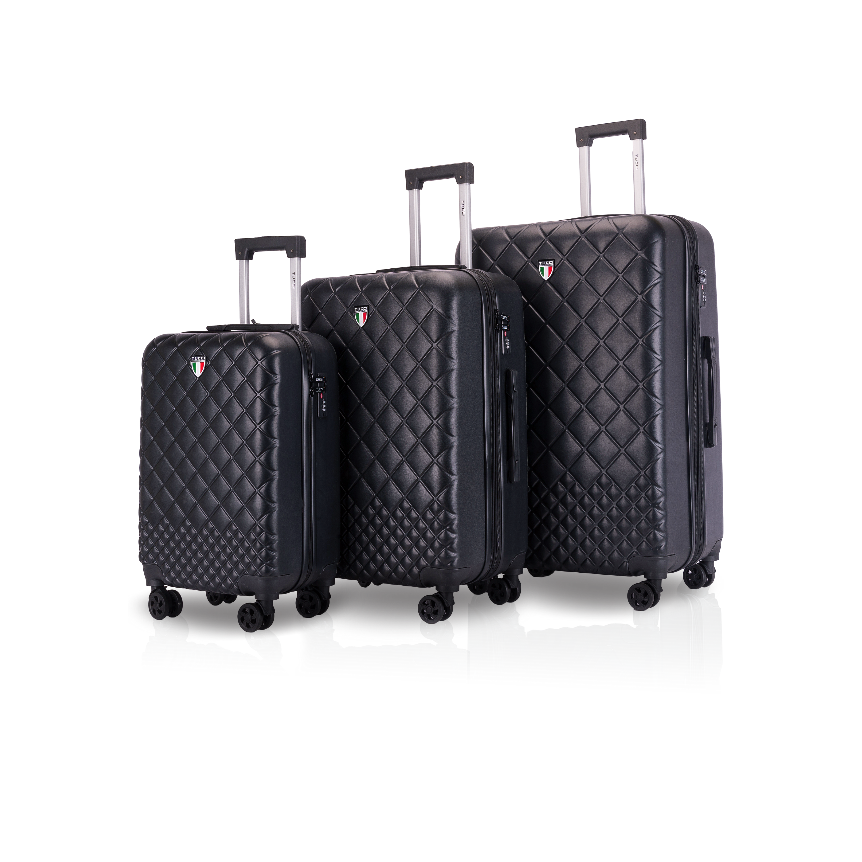 TUCCI Italy TRAPUNTA ABS (20", 24", 28") 3 PC Suitcase Set