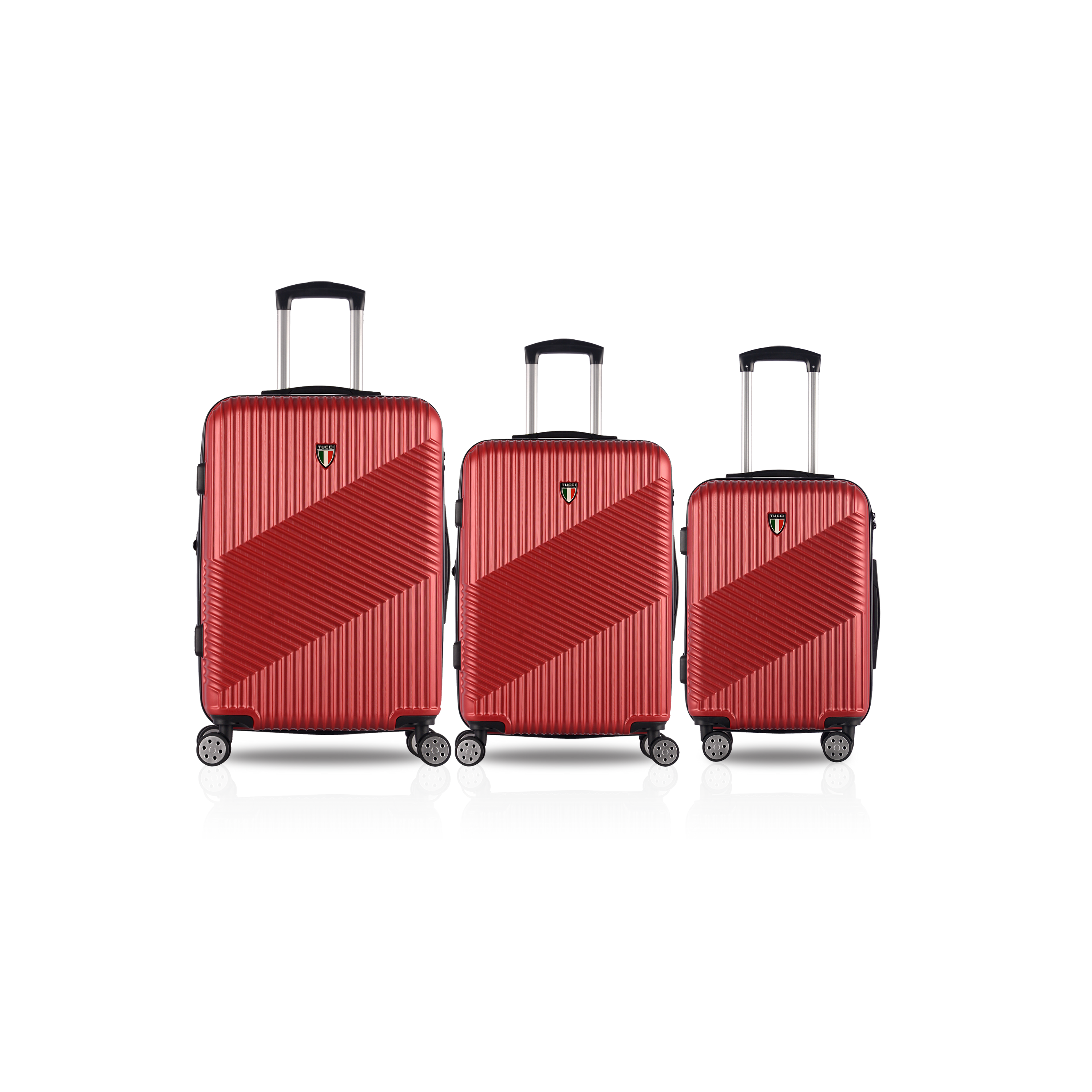 TUCCI Italy GUIDA (20", 24", 28") 3 PC Luggage Suitcase Set