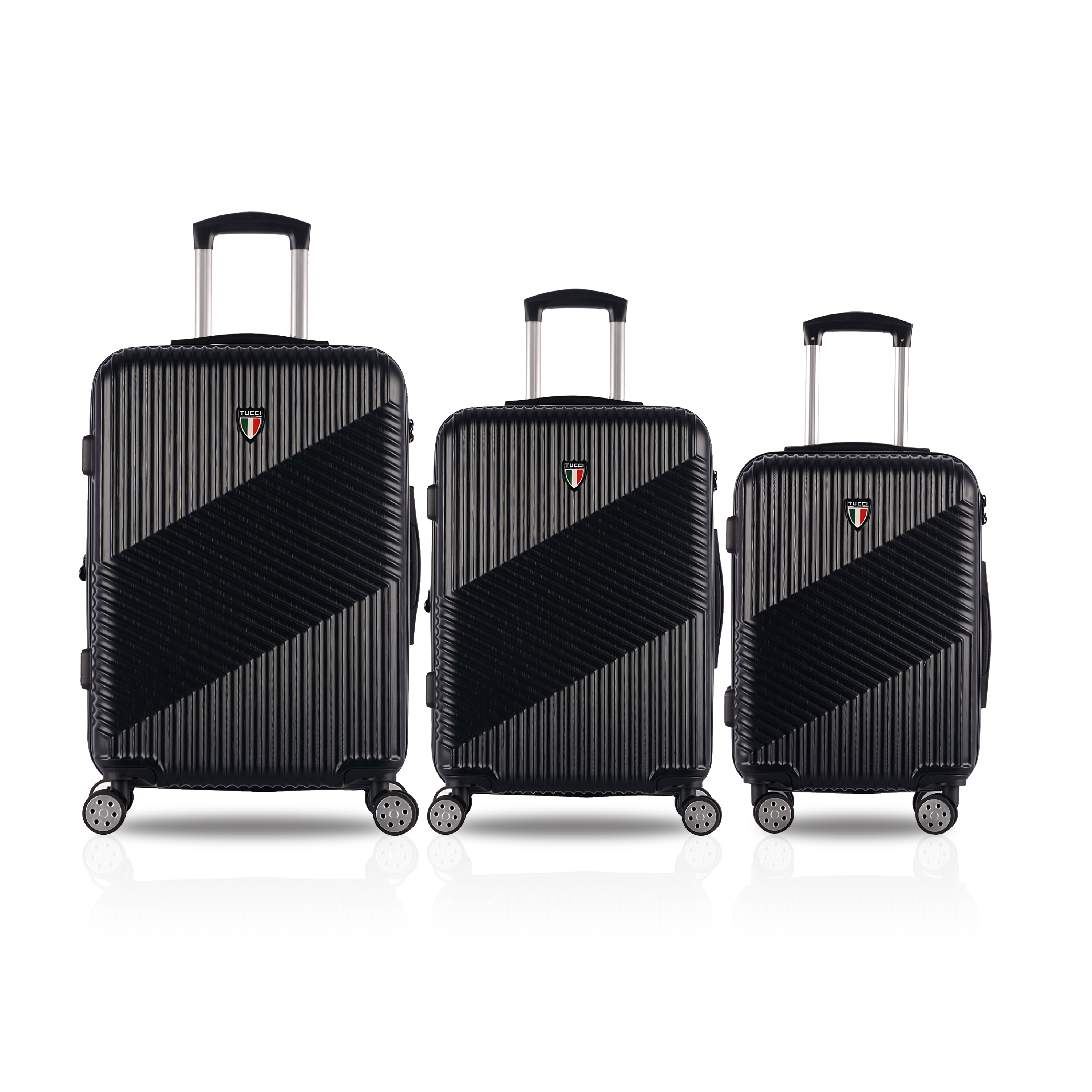 TUCCI Italy GUIDA (20", 24", 28") 3 PC Luggage Suitcase Set