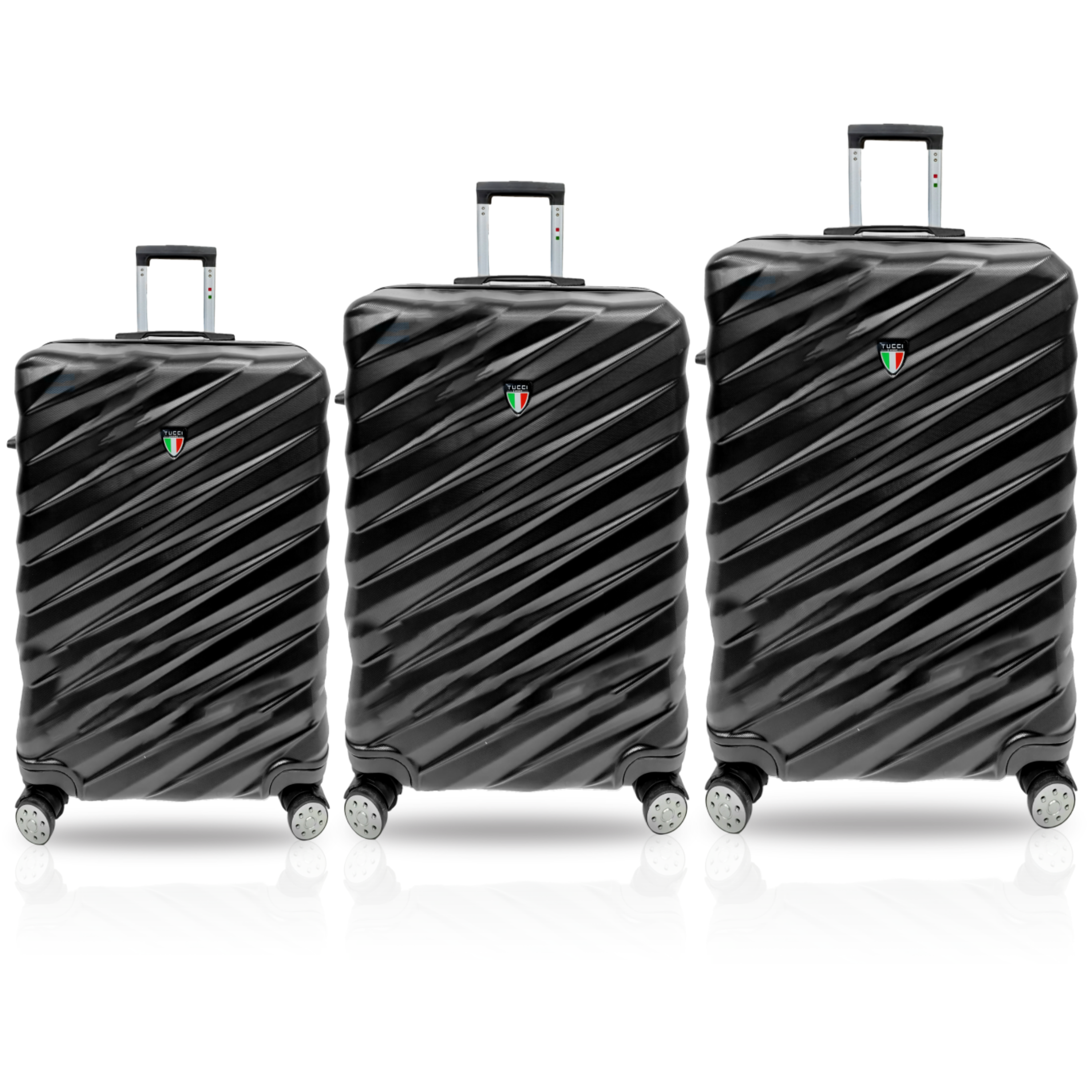 TUCCI Italy STORTO ABS (20", 24", 28") 3 PC Luggage Suitcase Set