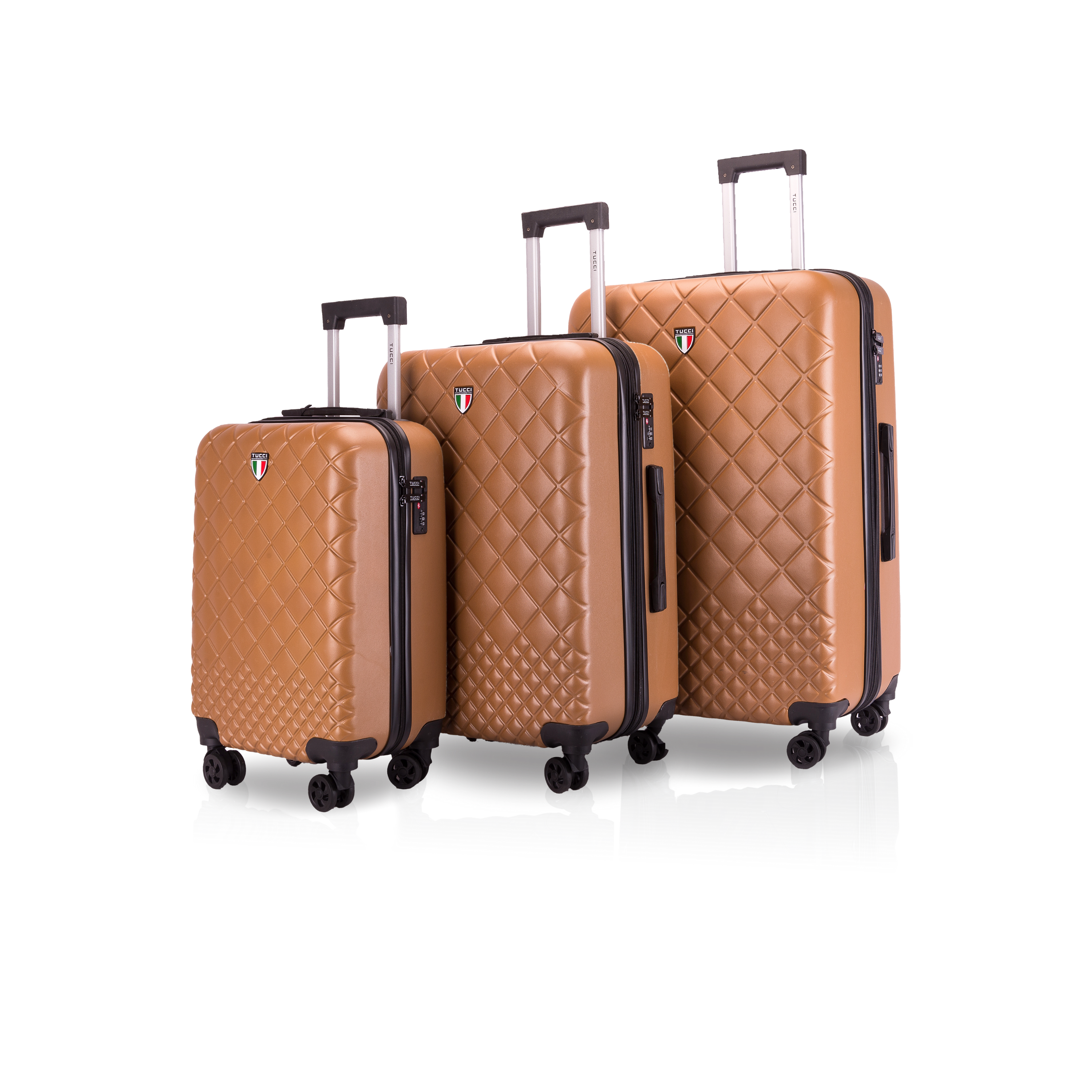 TUCCI Italy TRAPUNTA ABS (20", 24", 28") 3 PC Suitcase Set