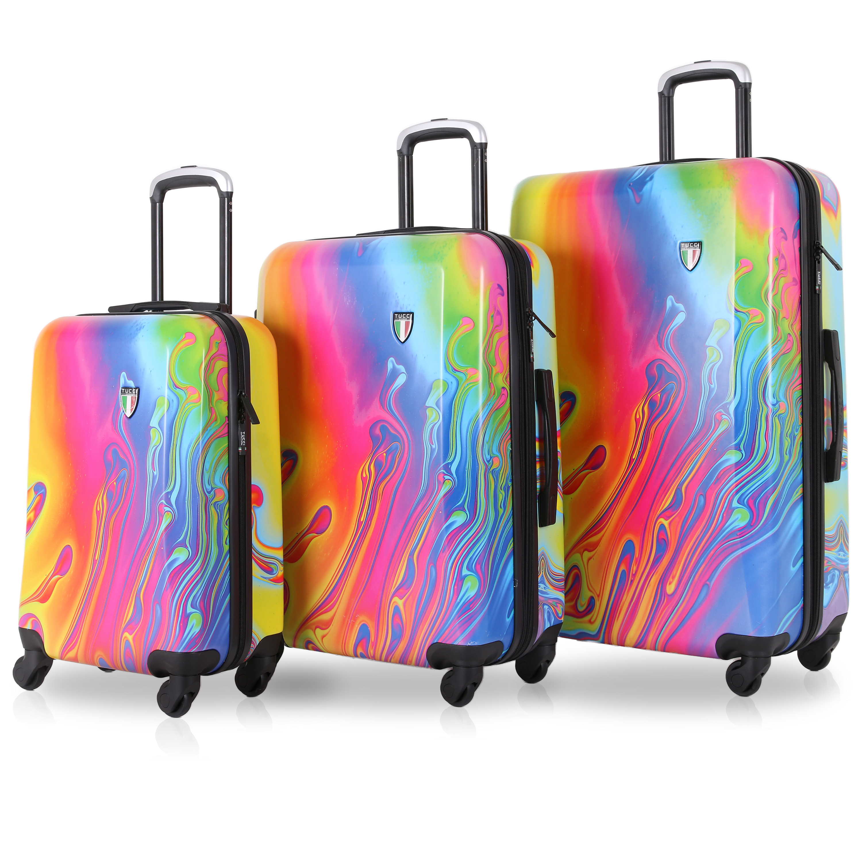 TUCCI Italy VORTICE II ART (20", 24", 28") Luggage Suitcase Set