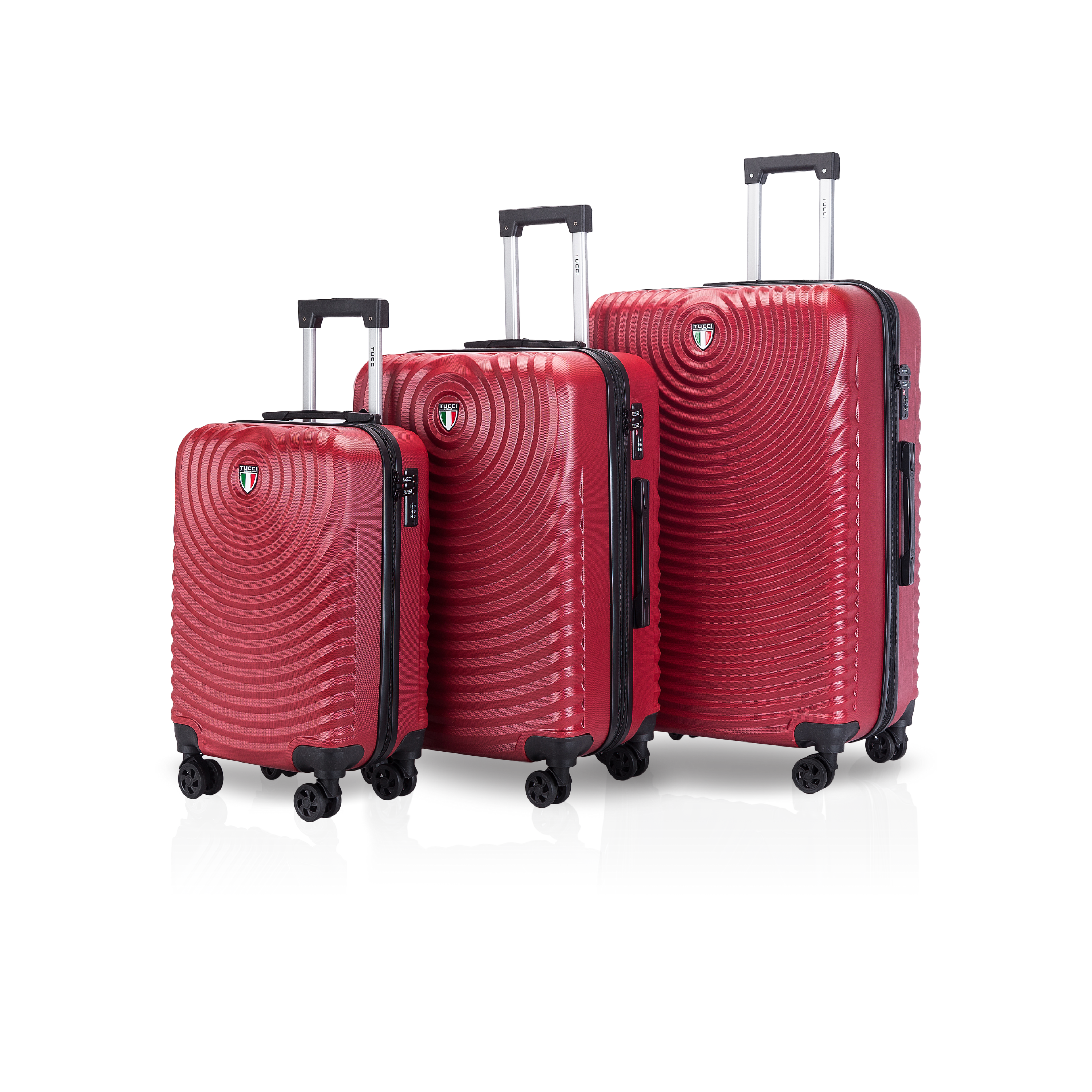TUCCI Italy GENESI ABS 3 PC (20", 24", 28") Luggage Suitcase Set