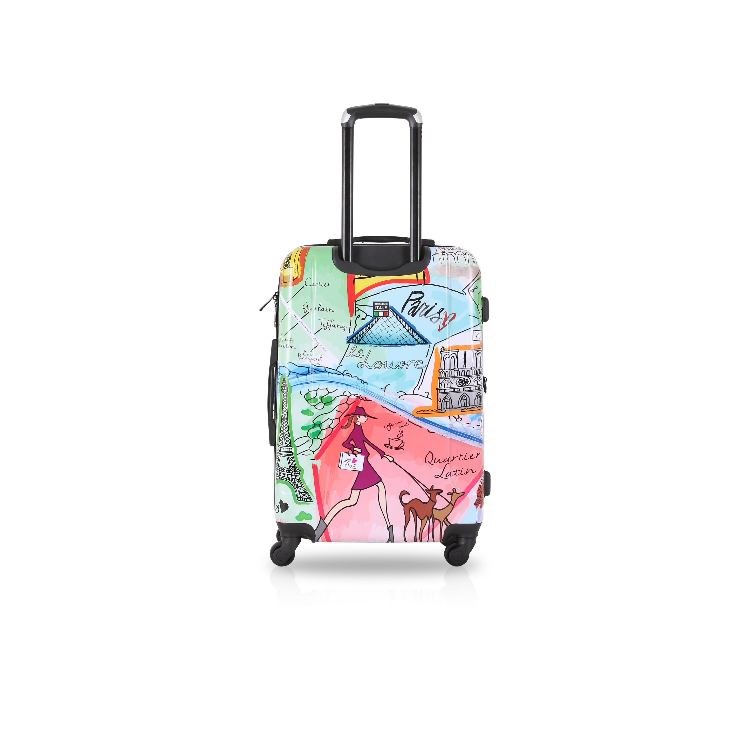 TUCCI Italy J'AIME PARIS 28" Spinner Wheel Design Art Suitcase