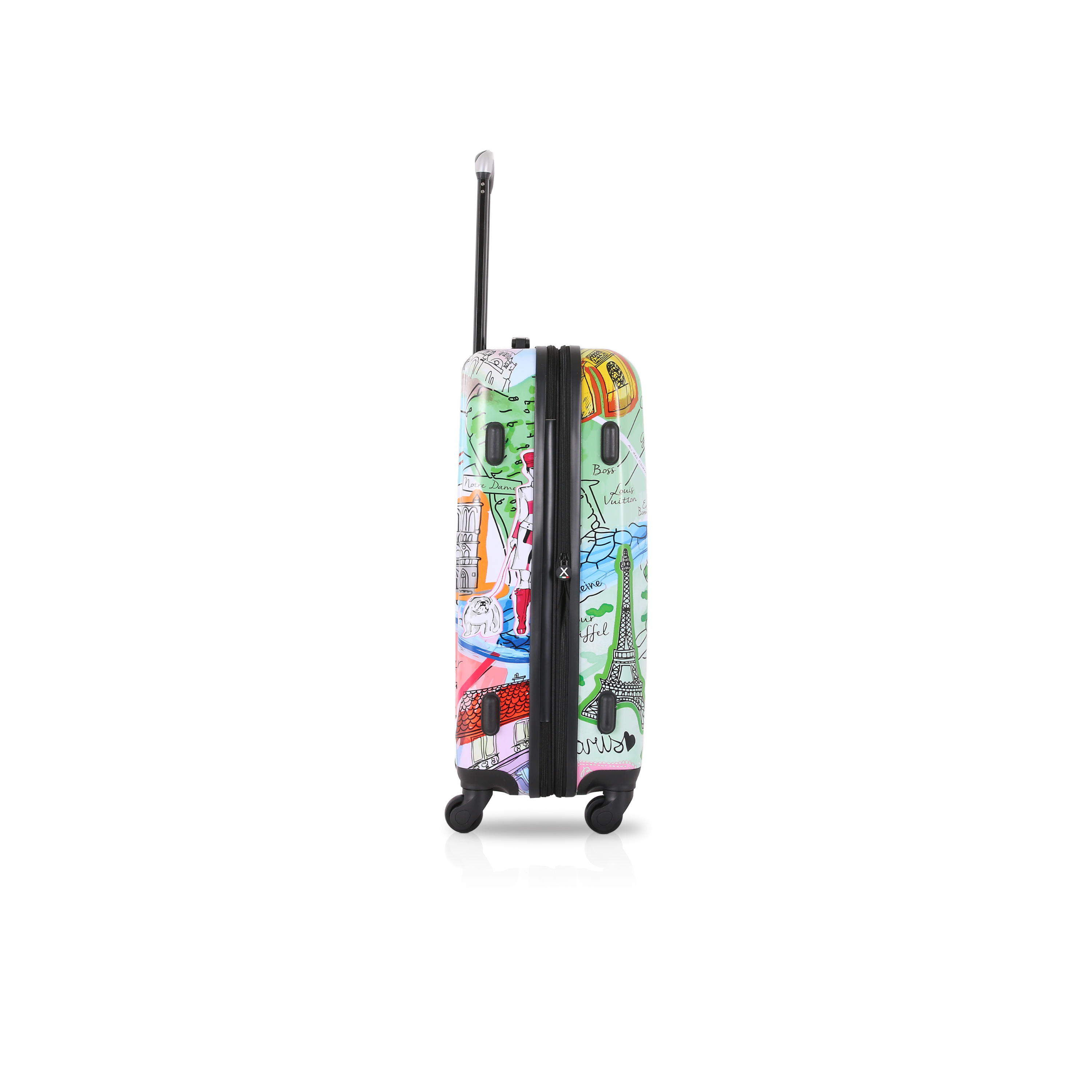 TUCCI Italy J'AIME PARIS 28" Spinner Wheel Design Art Suitcase