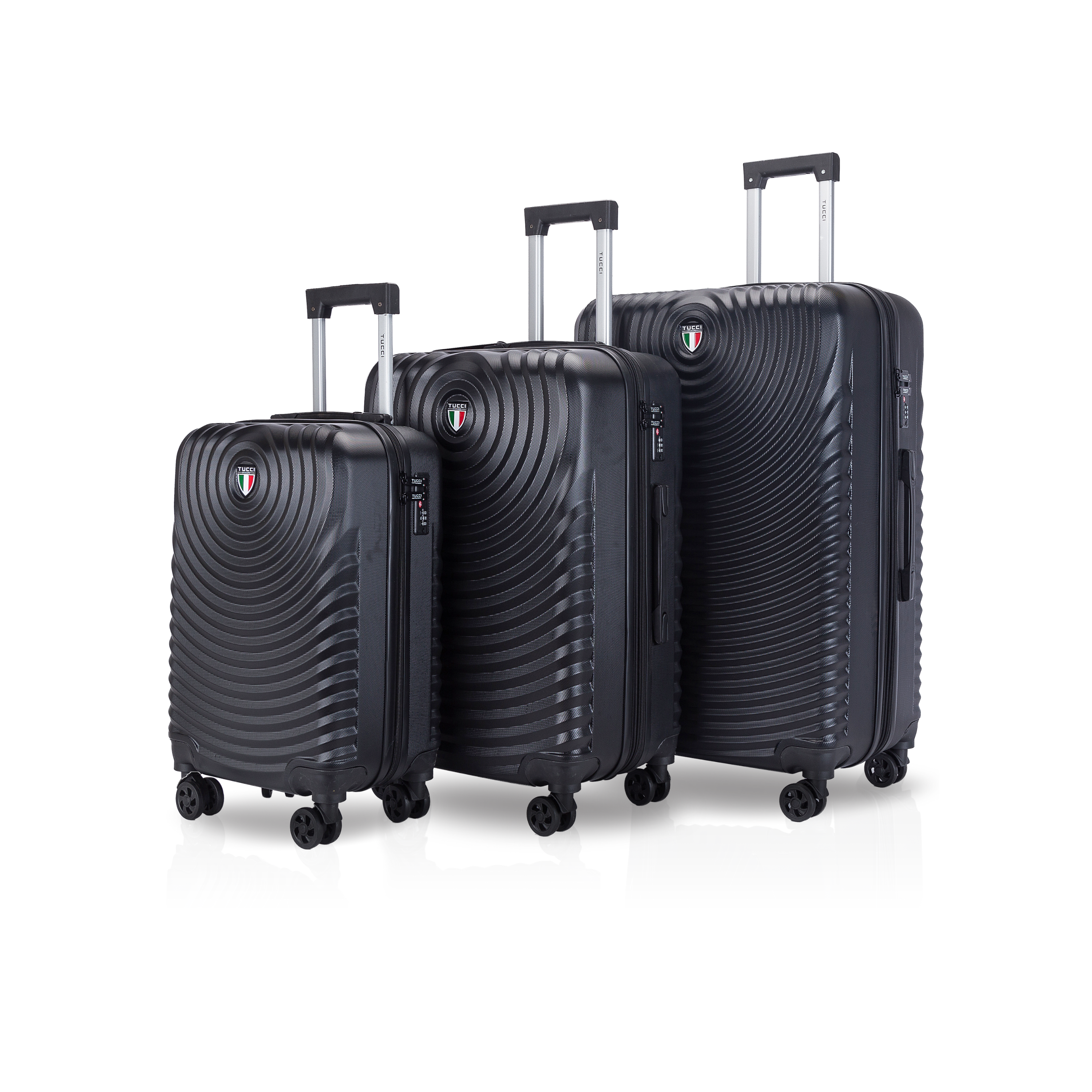 TUCCI Italy GENESI ABS 3 PC (20", 24", 28") Luggage Suitcase Set