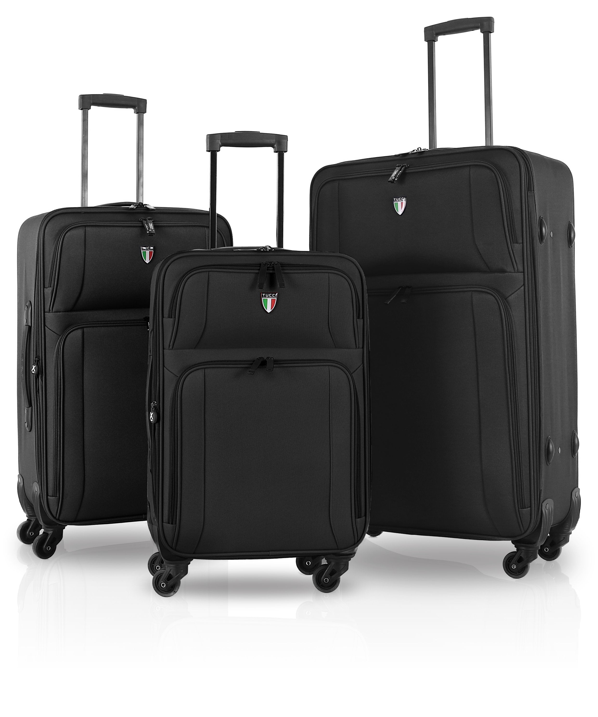 TUCCI Italy DISINVOLTA Fabric 3 PC (20", 24", 28") Luggage Suitcase Set