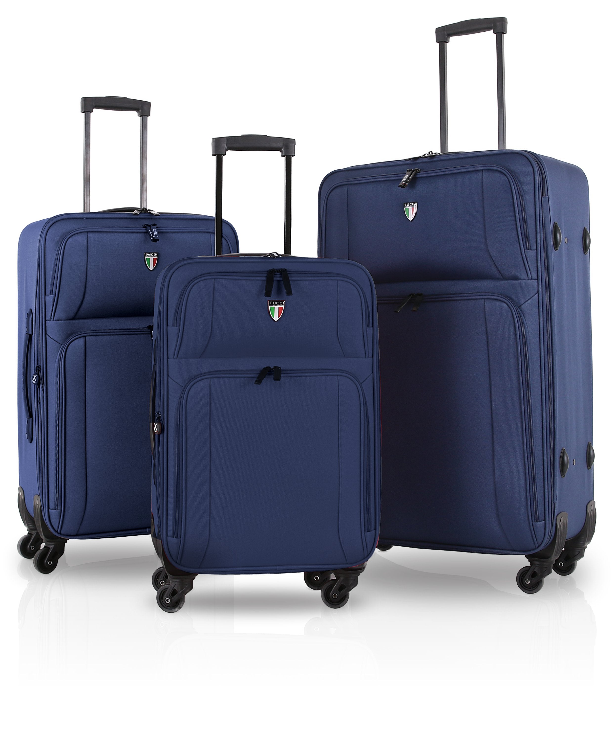 TUCCI Italy DISINVOLTA Fabric 3 PC (20", 24", 28") Luggage Suitcase Set