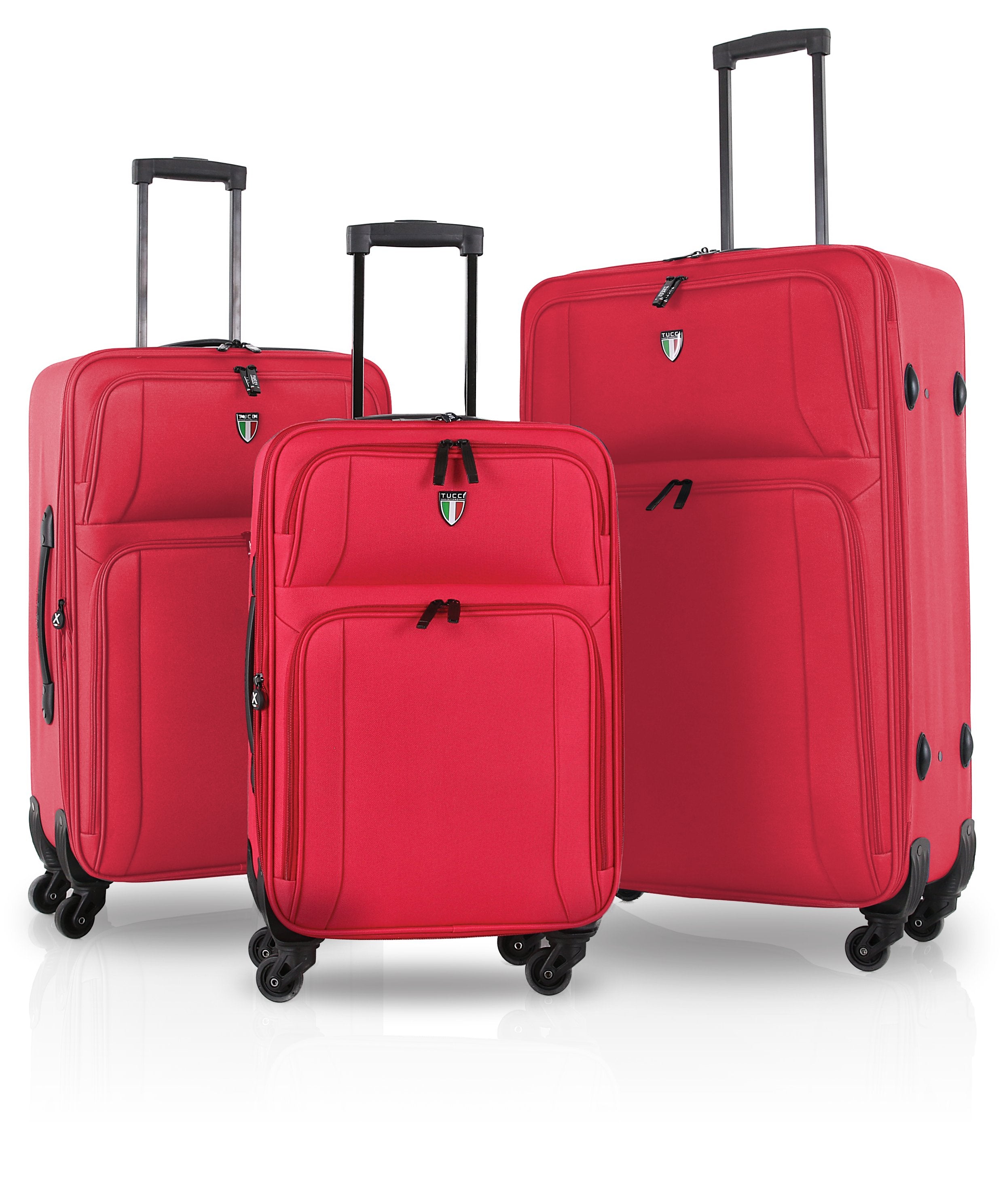TUCCI Italy DISINVOLTA Fabric 3 PC (20", 24", 28") Luggage Suitcase Set