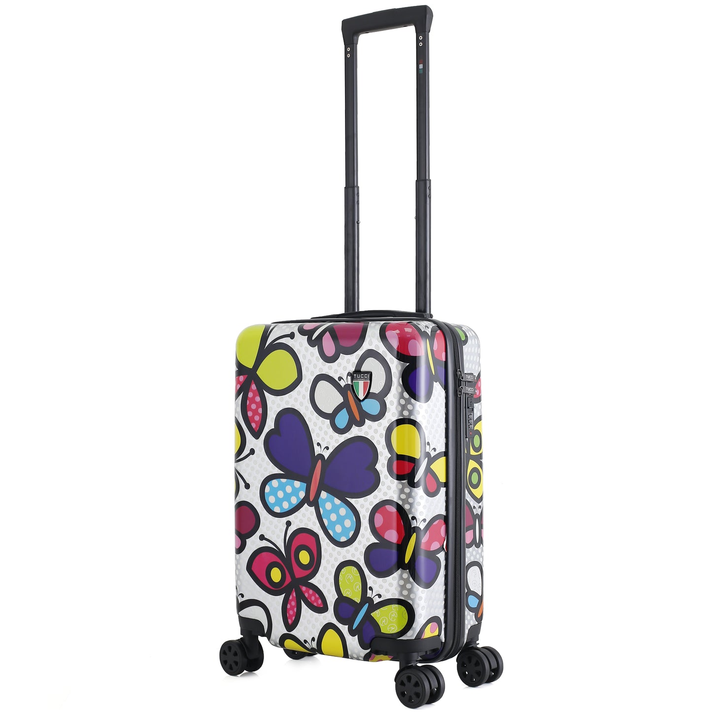 TUCCI Italy Pop Art Butterfly Pop 3PC Set (20",24",28") Luggage Suitcase