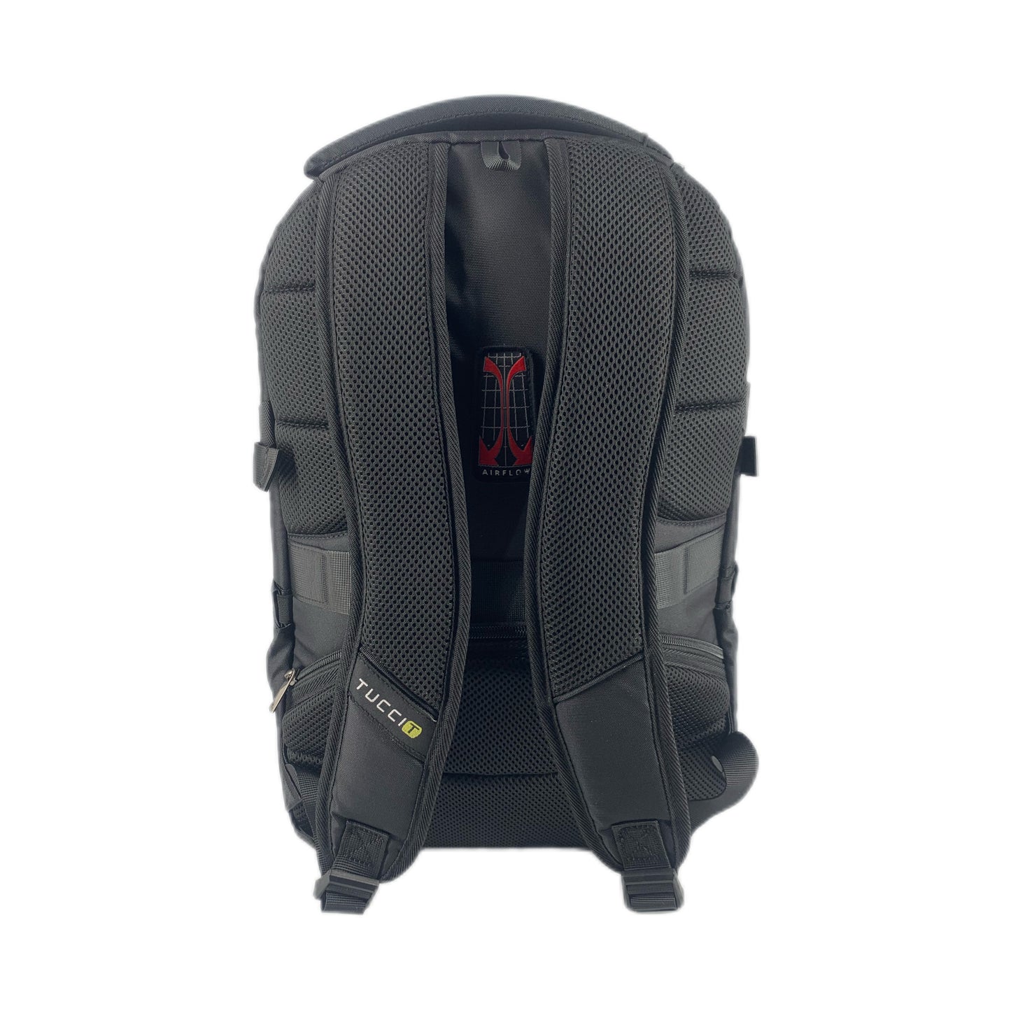 TUCCI Italy Print Rider Laptop Backpack – Travel, Work & School Bag with Padded Straps, Multi‑Compartment, Air‑Flow Back Padding