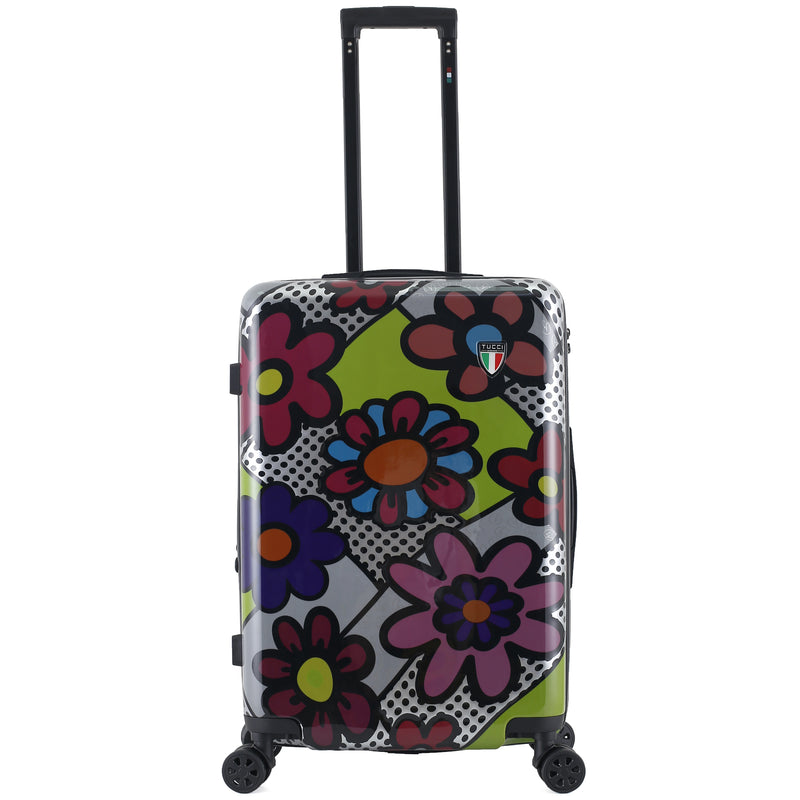TUCCI Italy Pop Art Flower Dots 3 PC Sets (20", 24", 28") Luggage Suitcases