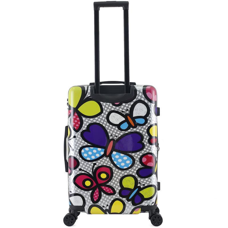 TUCCI Italy Pop Art Butterfly Pop 3PC Set (20",24",28") Luggage Suitcase