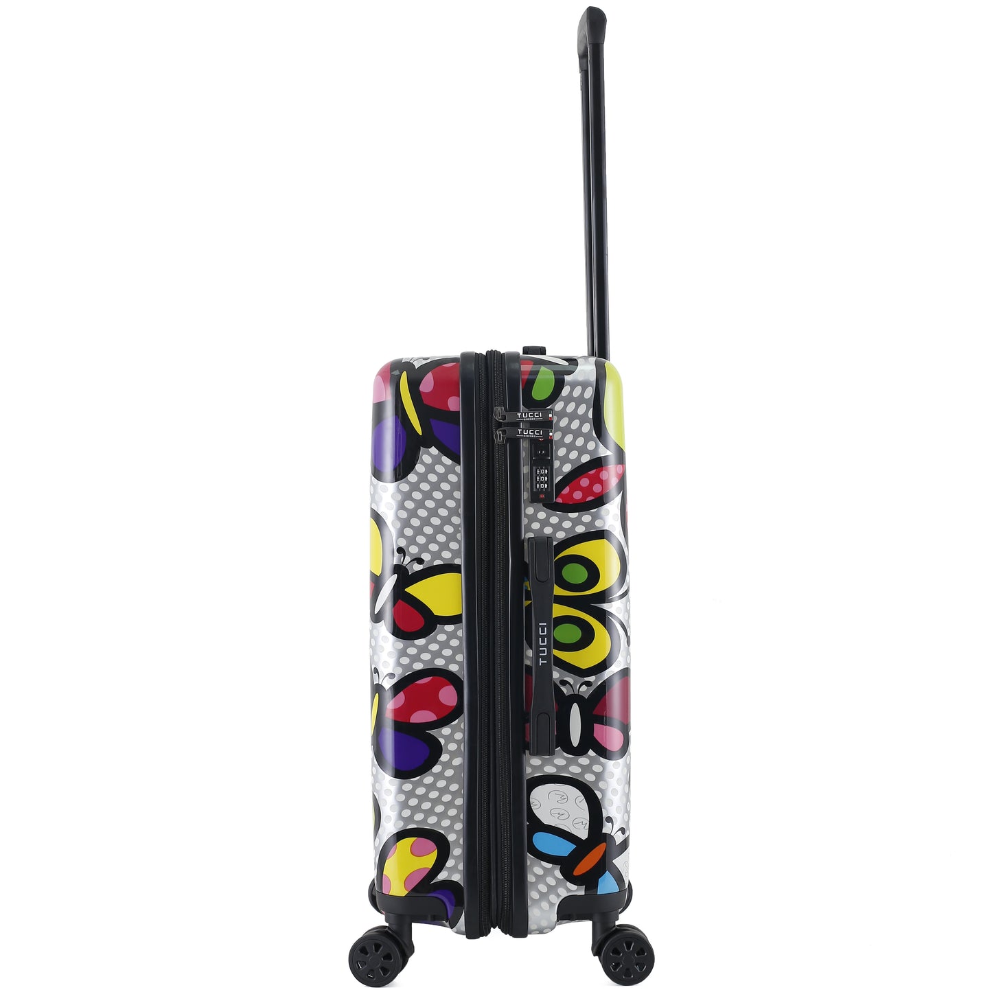 TUCCI Italy Pop Art Butterfly Pop 3PC Set (20",24",28") Luggage Suitcase