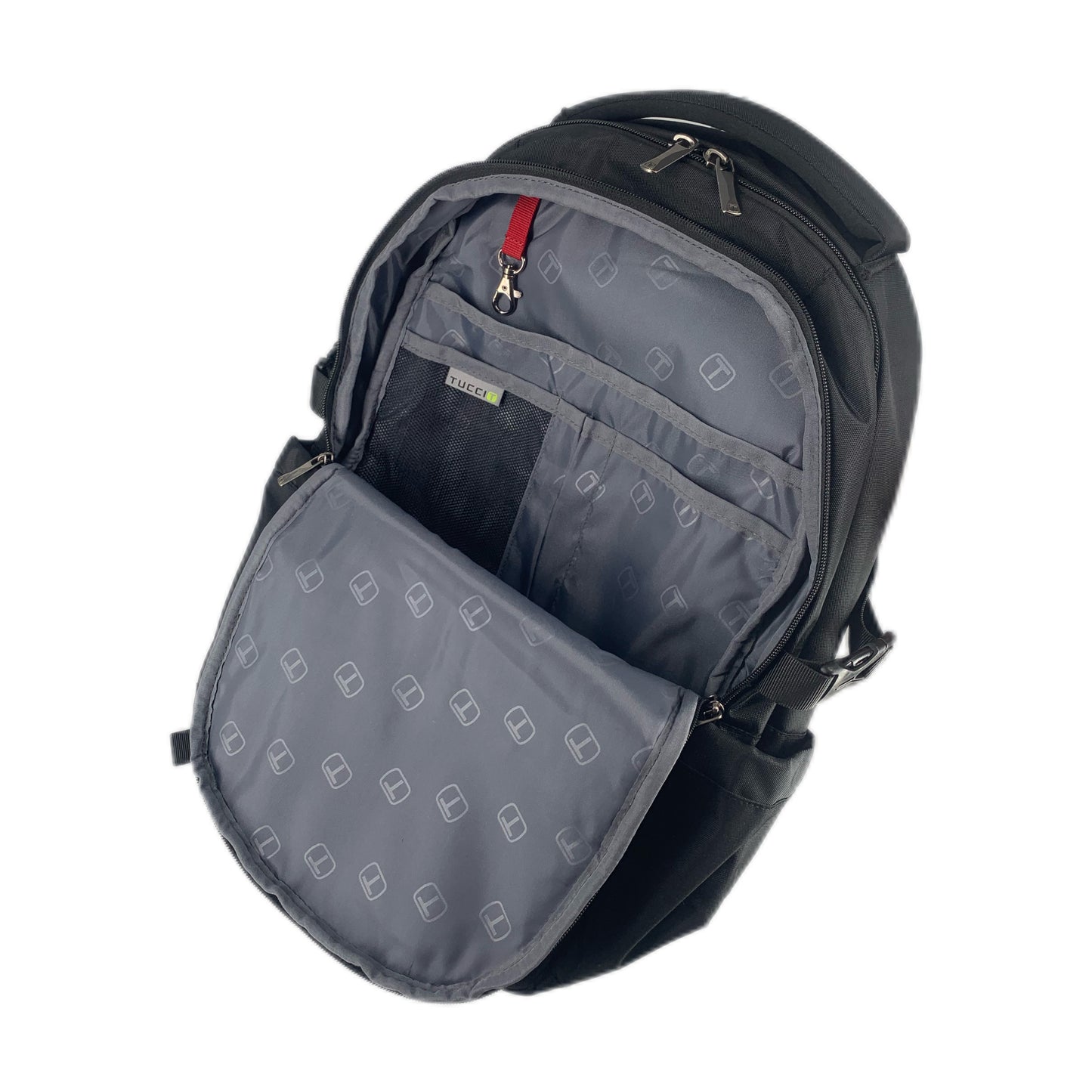 TUCCI Italy Print Rider Laptop Backpack – Travel, Work & School Bag with Padded Straps, Multi‑Compartment, Air‑Flow Back Padding