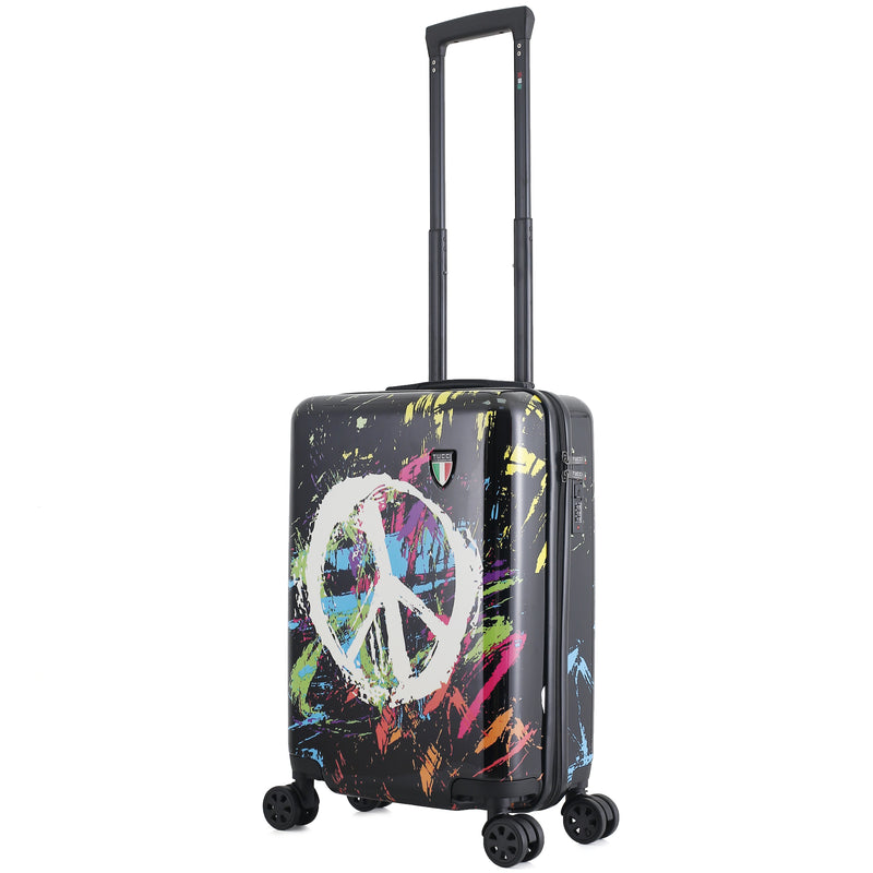 TUCCI Italy Spray Art Peace In The World 20" Luggage Suitcase