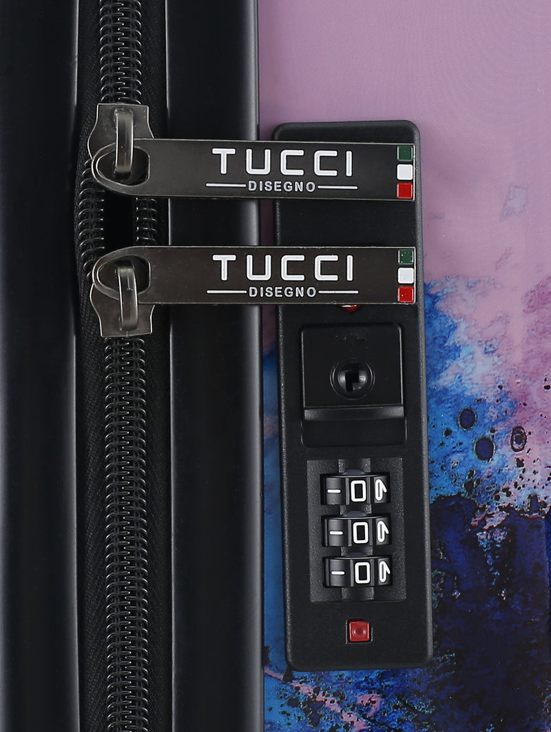 TUCCI Italy Emotion Art Exotic Hamsa 20" Luggage Suitcase