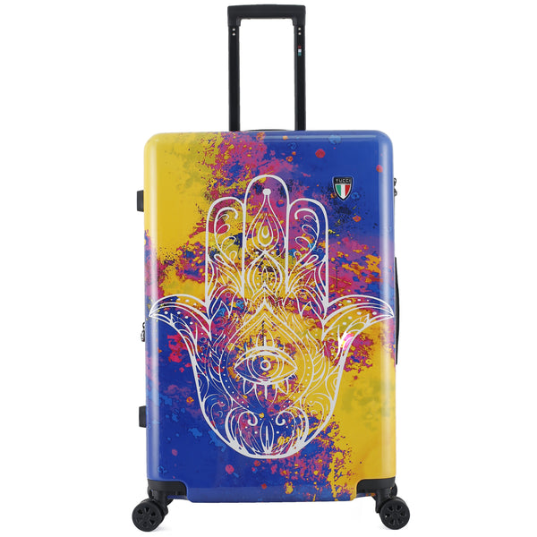 TUCCI Italy Emotion Art Exotic Hamsa 28" Luggage Suitcase