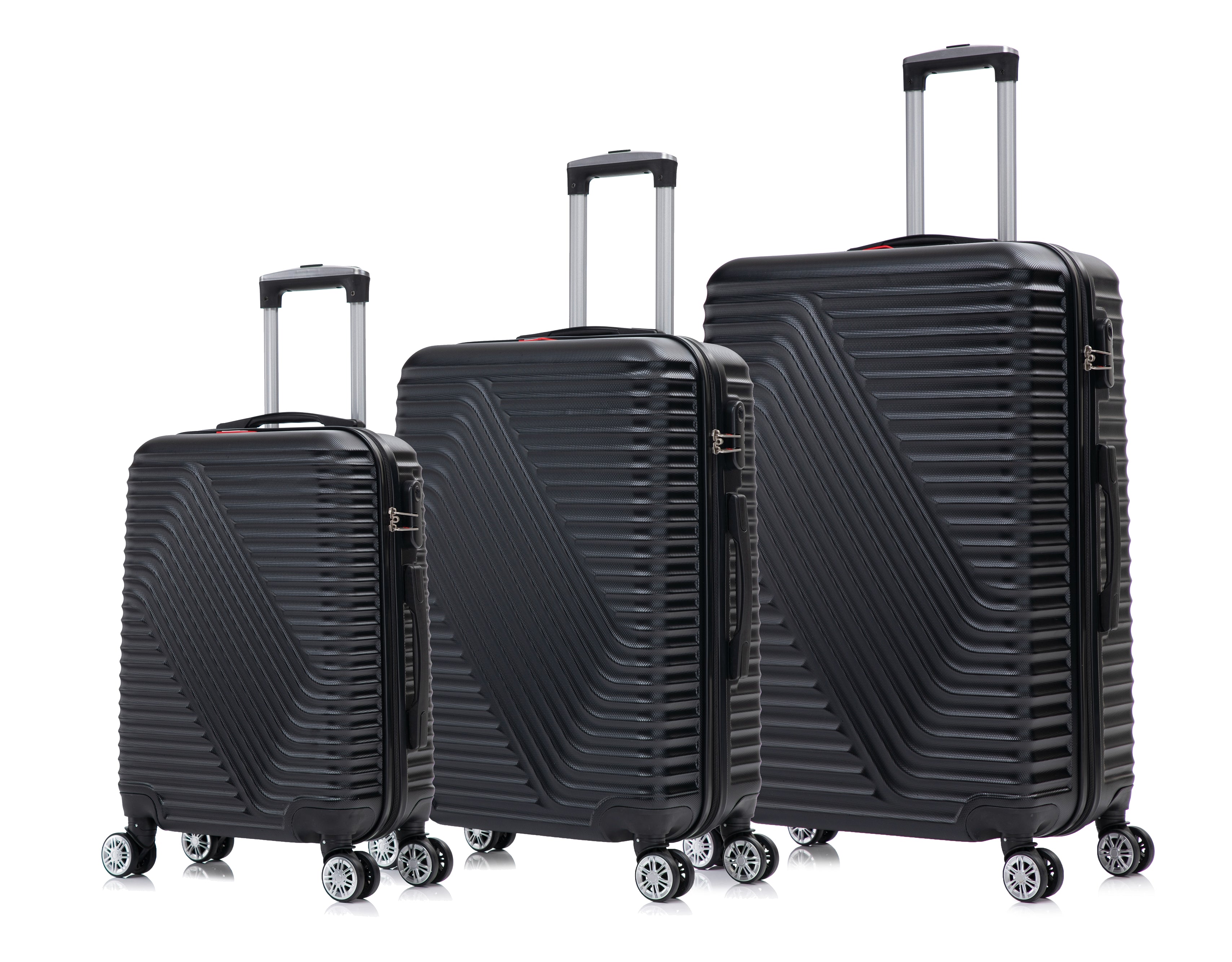 Swiss Traveller Shellar 3-Piece Hardside Spinner Luggage Set, 20/24/28 Inches