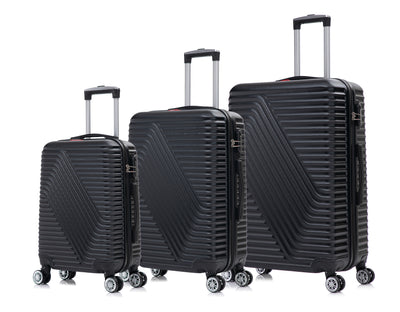 Swiss Traveller Shellar 3-Piece Hardside Spinner Luggage Set, 20/24/28 Inches