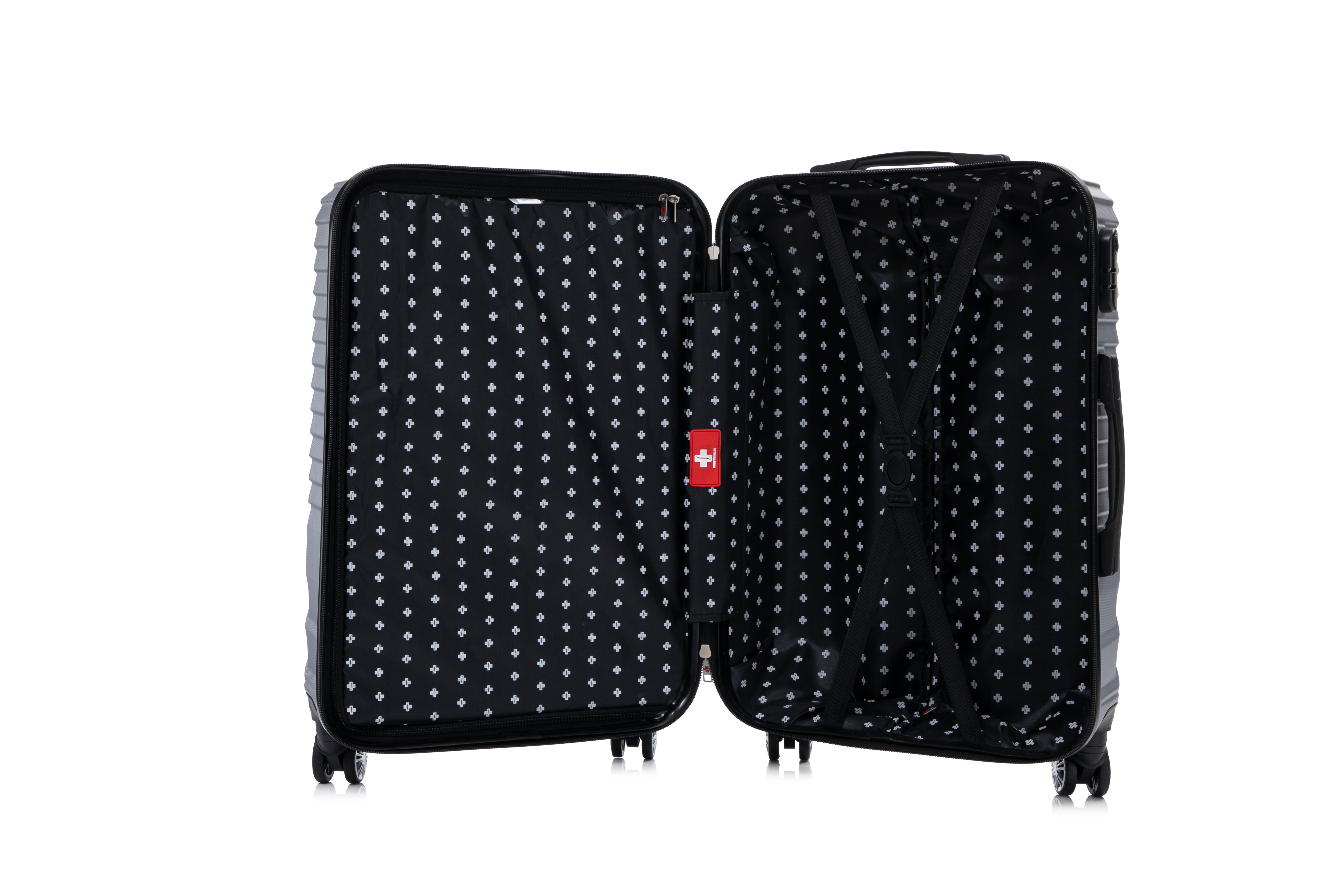 Swiss Traveller Steelara 3-Piece Hardside Spinner Luggage Set, 20/24/28 Inches