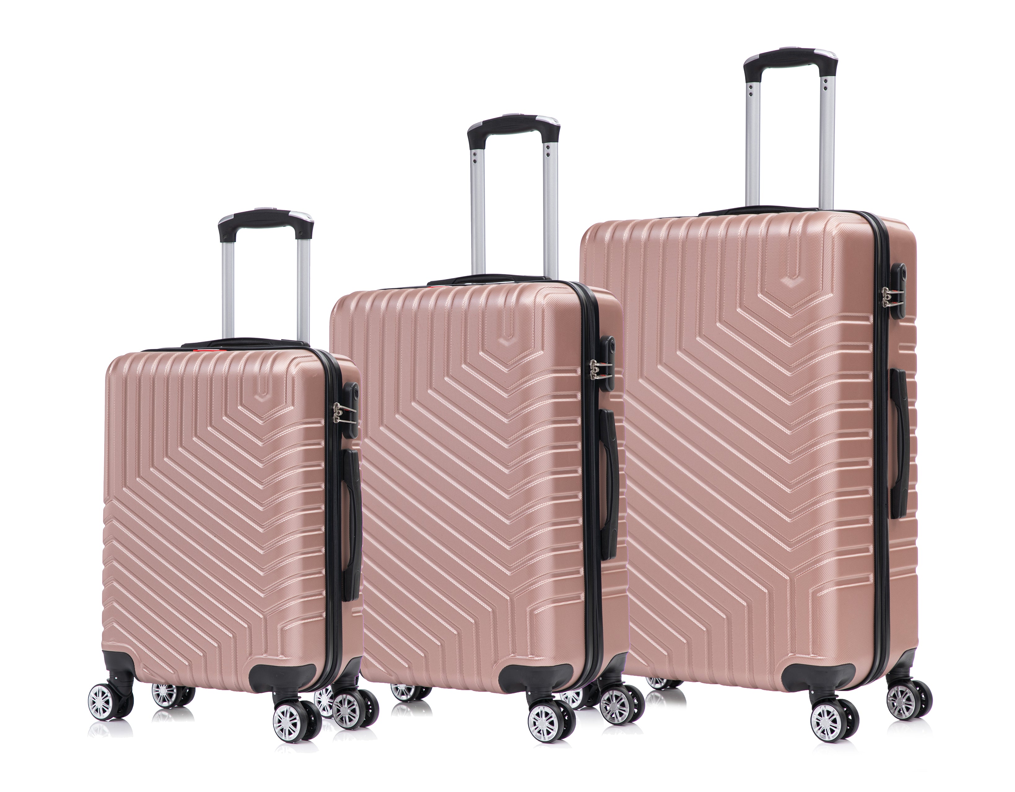 Swiss Traveller Travaro 3-Piece Hardside Spinner Luggage Set, 20/24/28 Inches