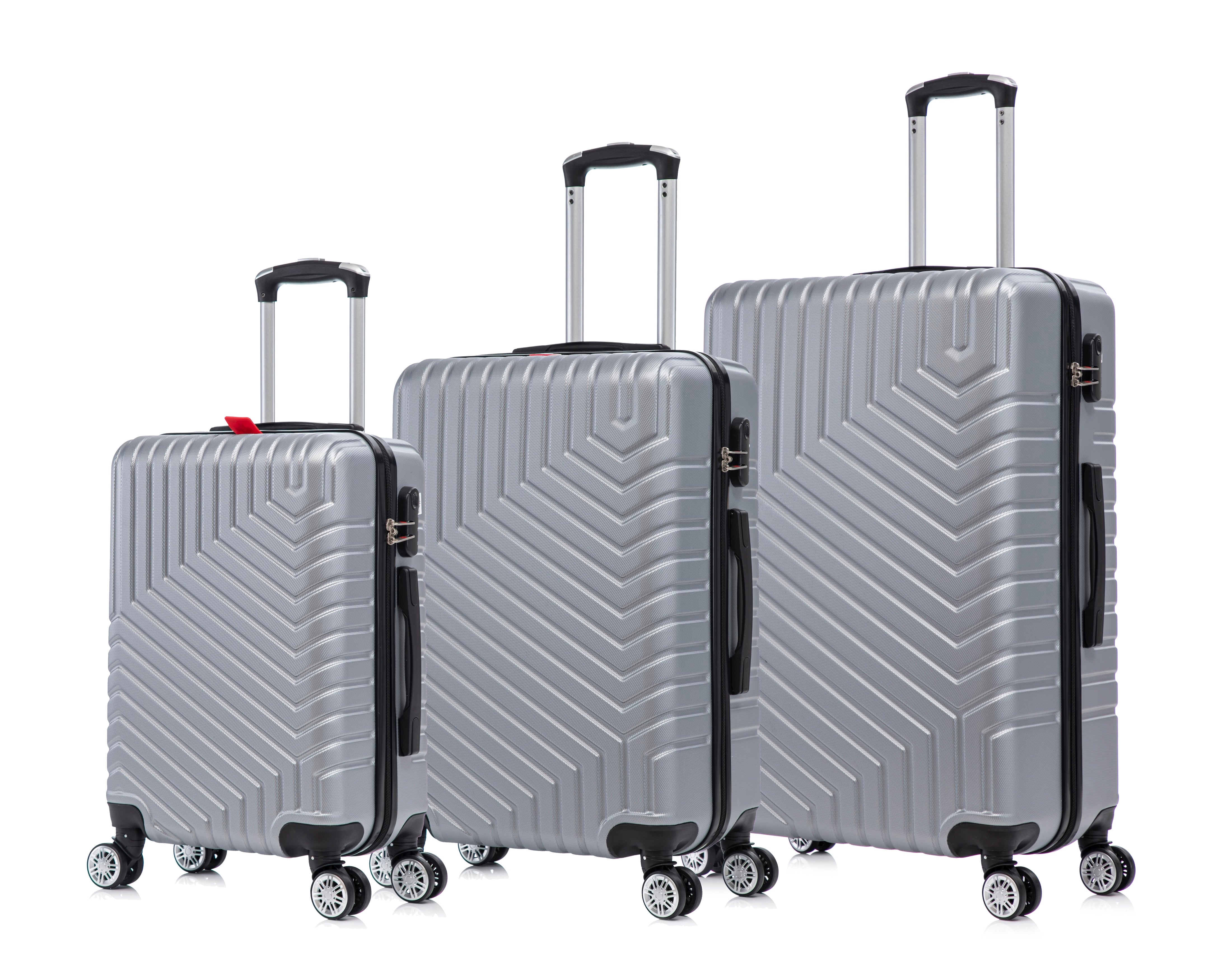Swiss Traveller Travaro 3-Piece Hardside Spinner Luggage Set, 20/24/28 Inches