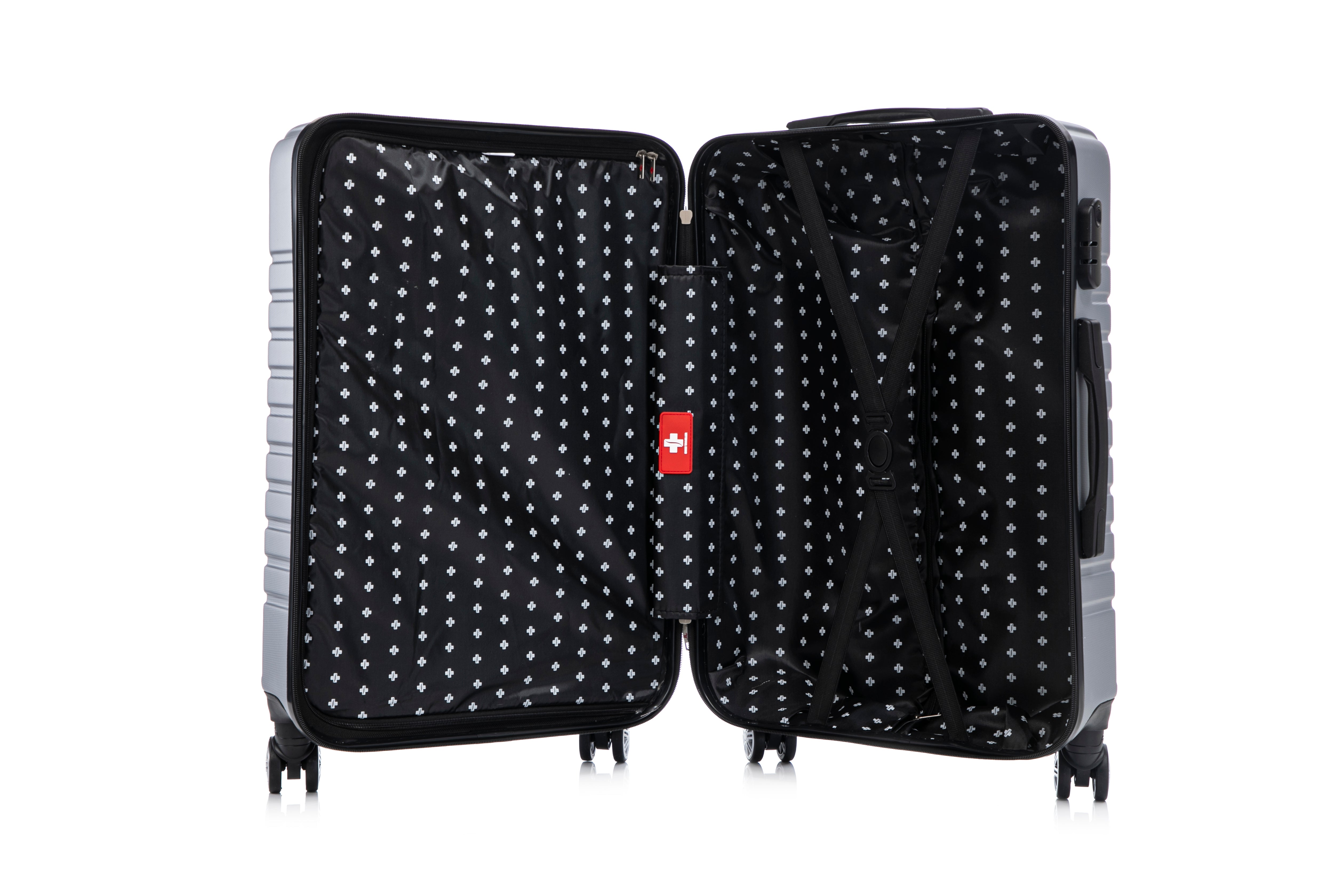 Swiss Traveller Travaro 3-Piece Hardside Spinner Luggage Set, 20/24/28 Inches