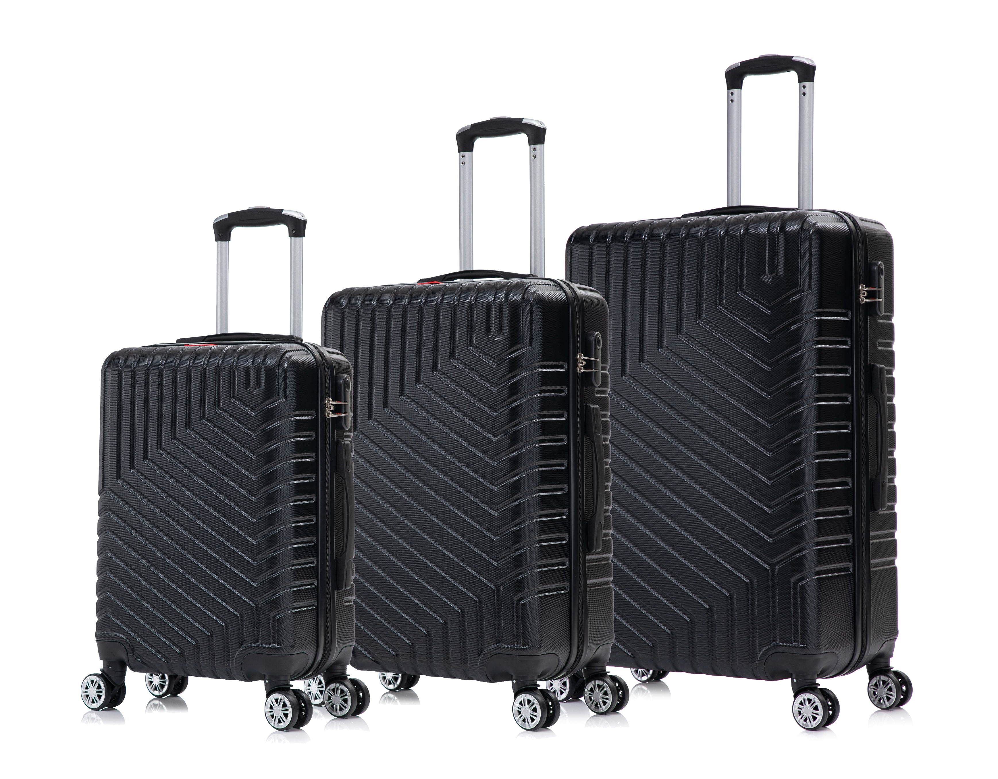 Swiss Traveller Travaro 3-Piece Hardside Spinner Luggage Set, 20/24/28 Inches