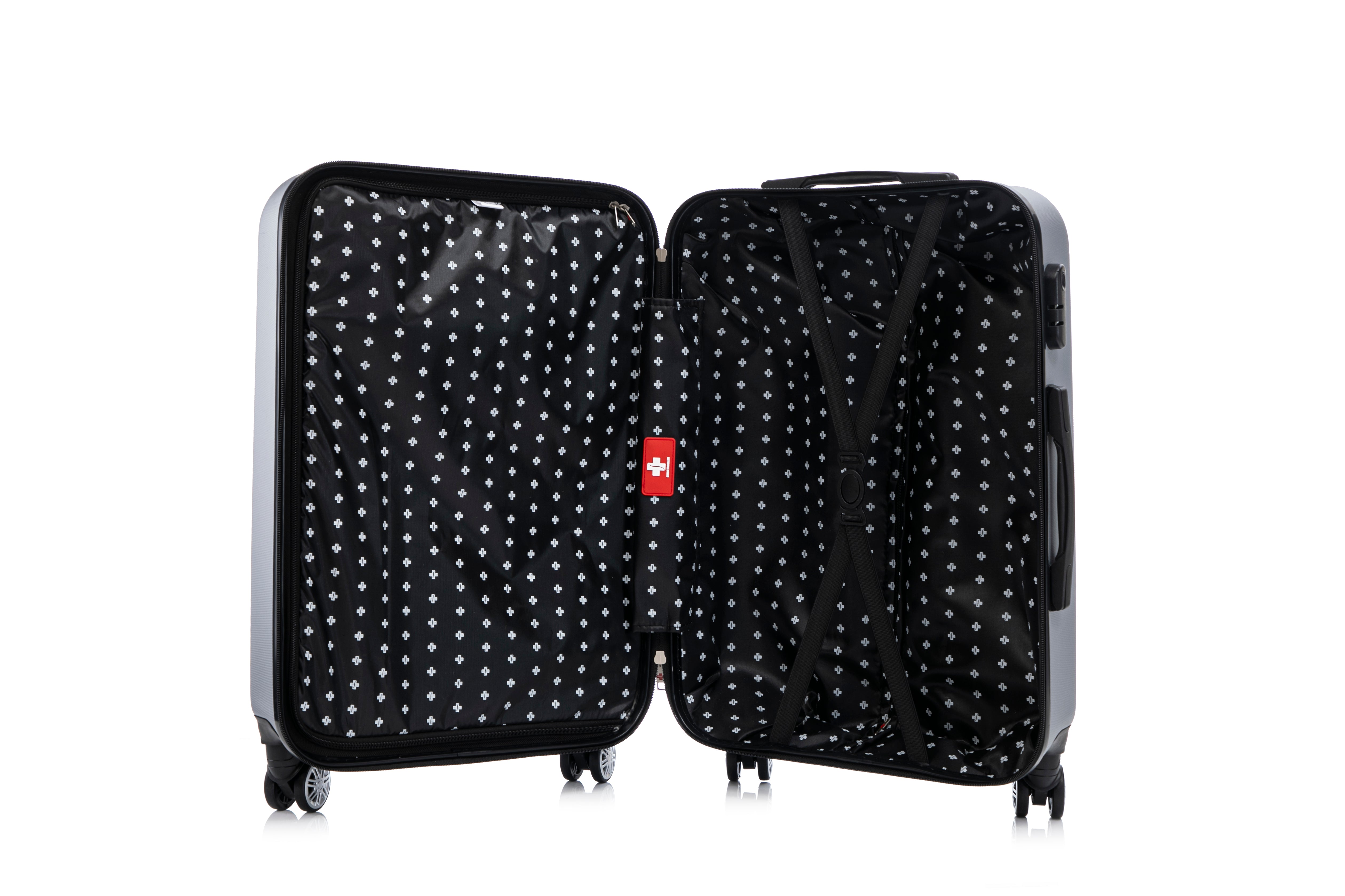 Swiss Traveller Quadric 3-Piece Hardside Spinner Luggage Set, 20/24/28 Inches