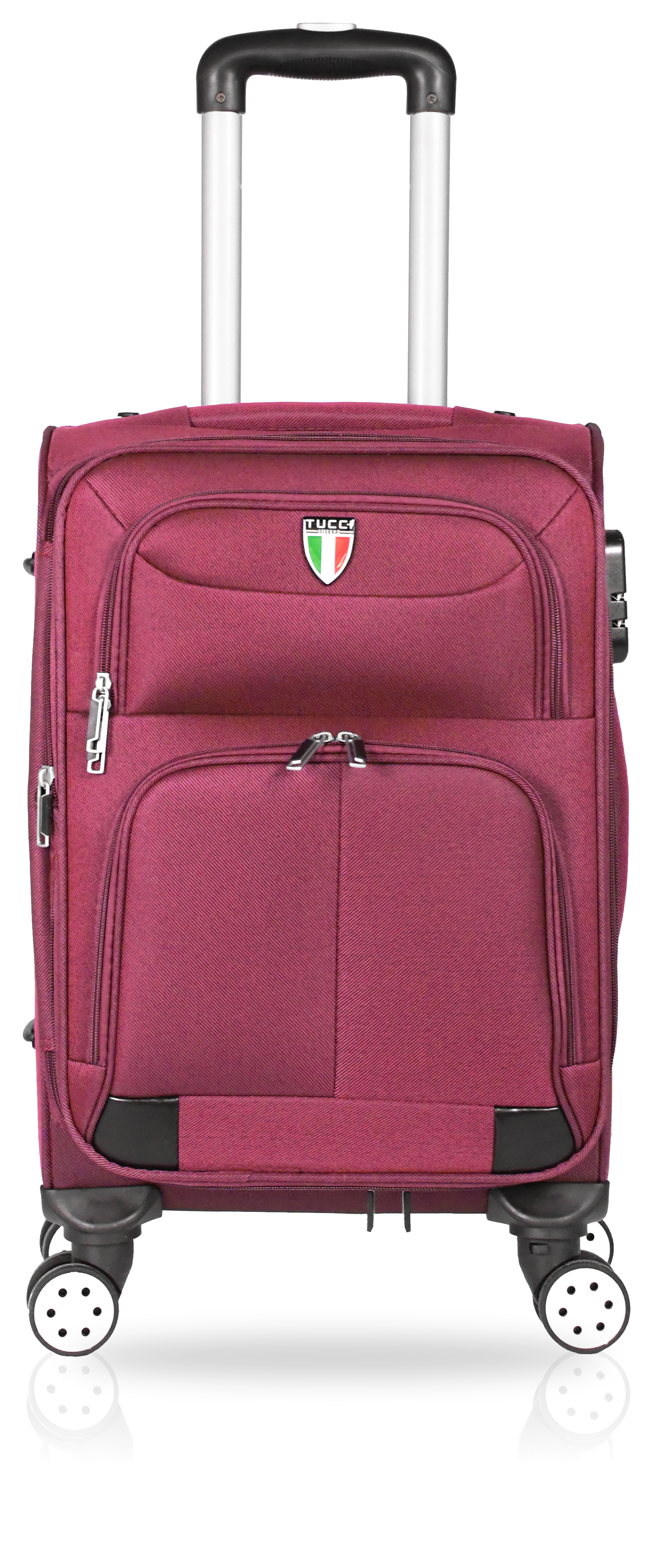 TUCCI Italy STRATI 20" Expandable Carry On Luggage Suitcase