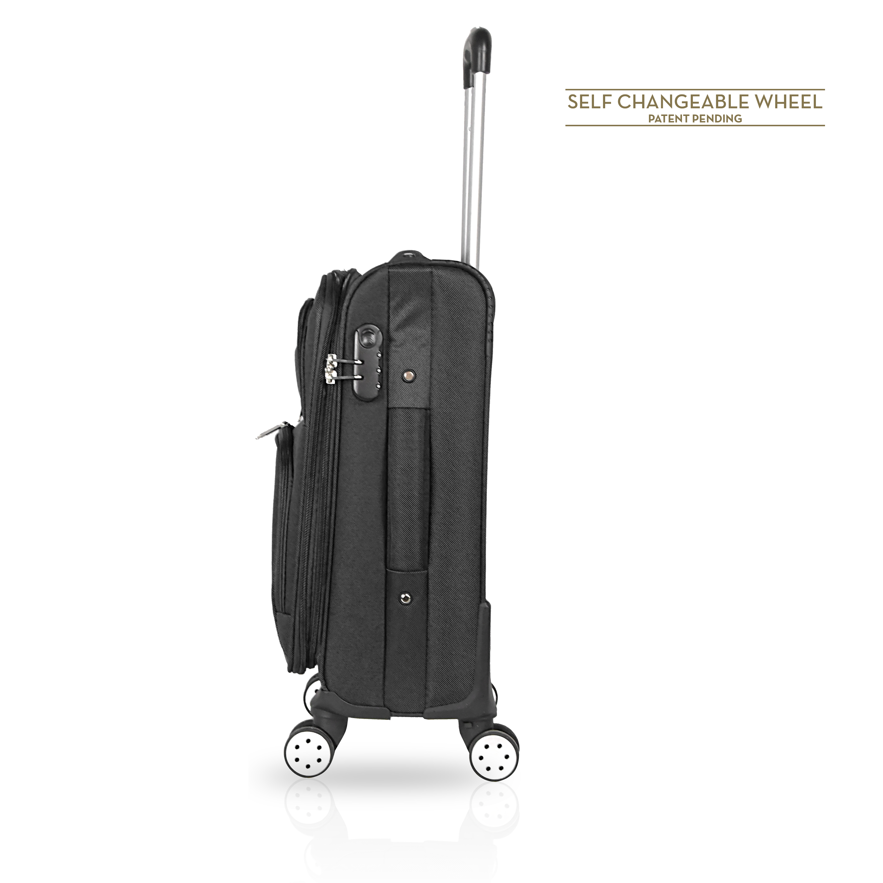 TUCCI Italy STRATI 20" Expandable Carry On Luggage Suitcase