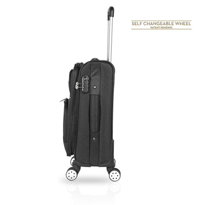 TUCCI Italy STRATI 20" Expandable Carry On Luggage Suitcase