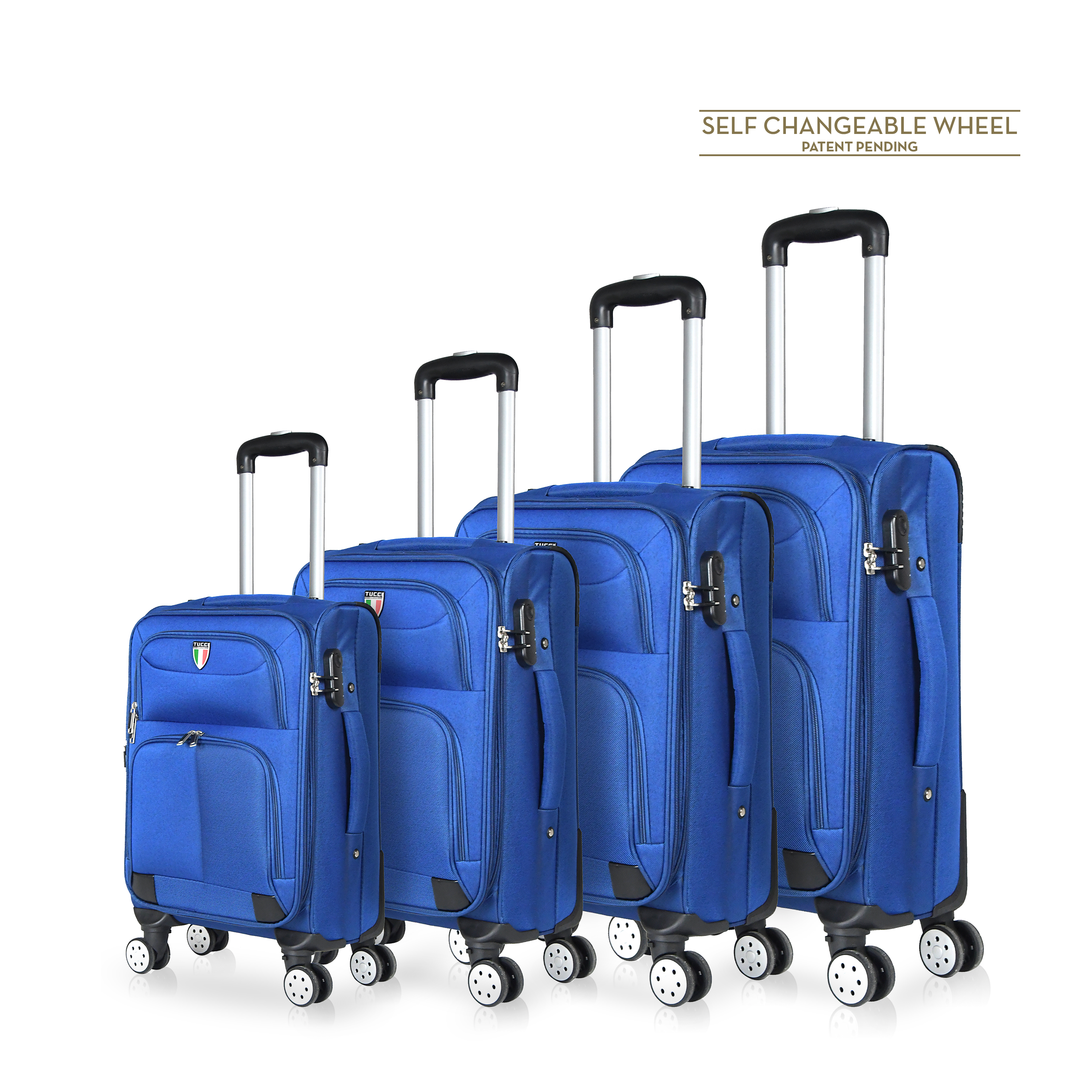 TUCCI Italy STRATI 4 PC (20", 24", 28", 32") Abs Travel Luggage Set