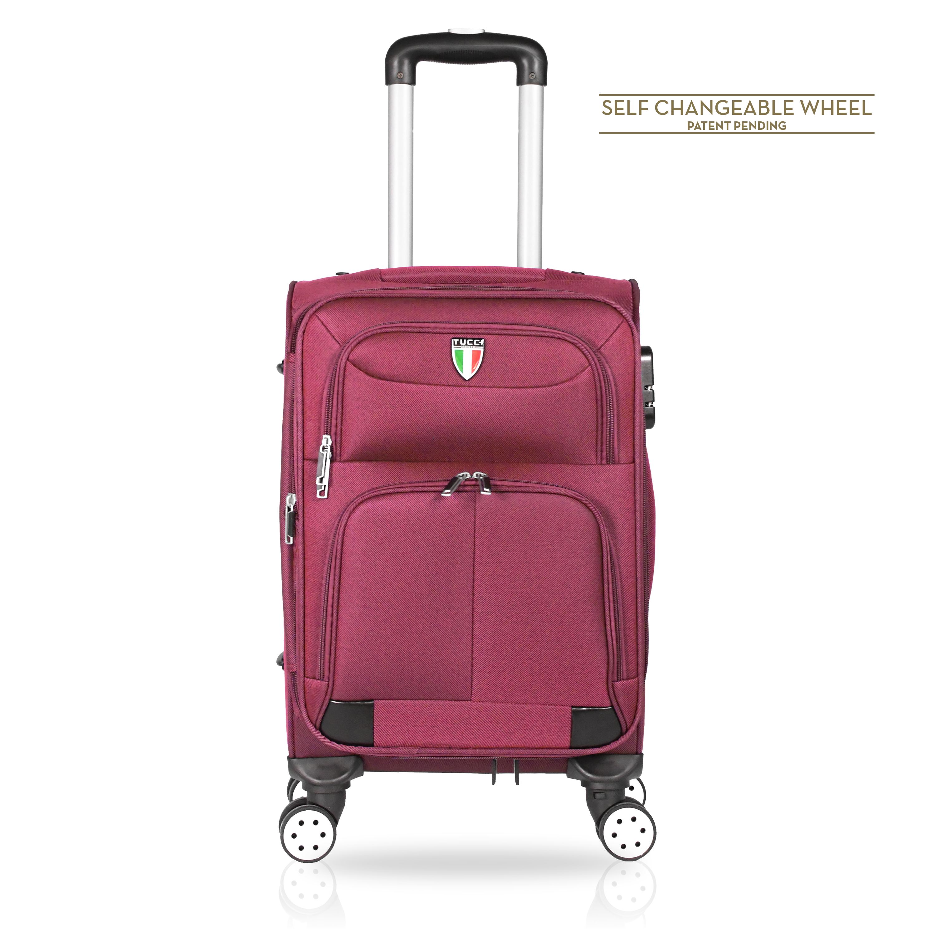 TUCCI Italy STRATI 28" Durable Spinner Wheel Suitcase