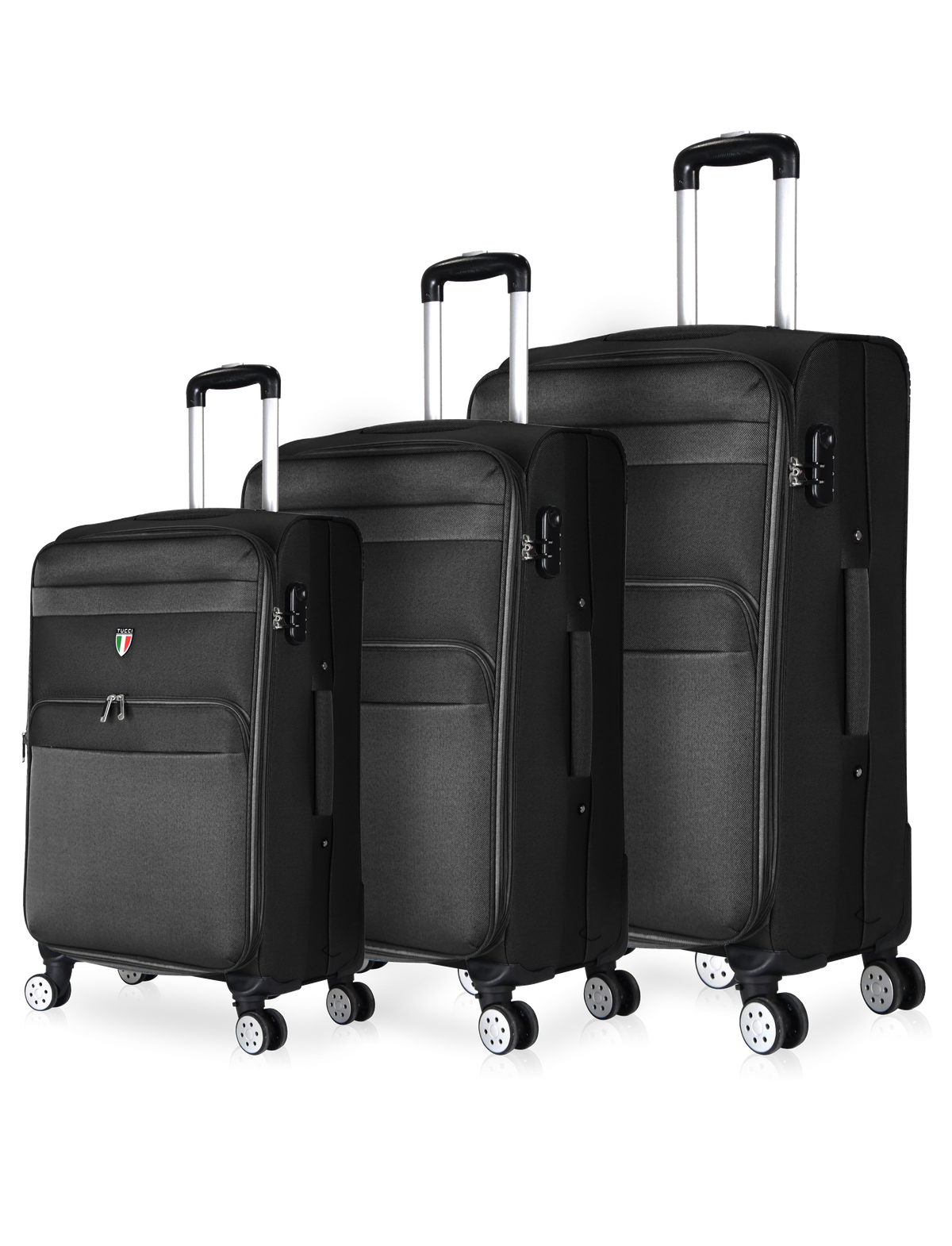 TUCCI Italy Menori 3-Pc Soft side Spinner Luggage Set (20"/28"/32")