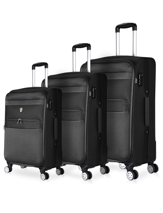 TUCCI Italy Menori 3-Pc Soft side Spinner Luggage Set (20"/28"/32")
