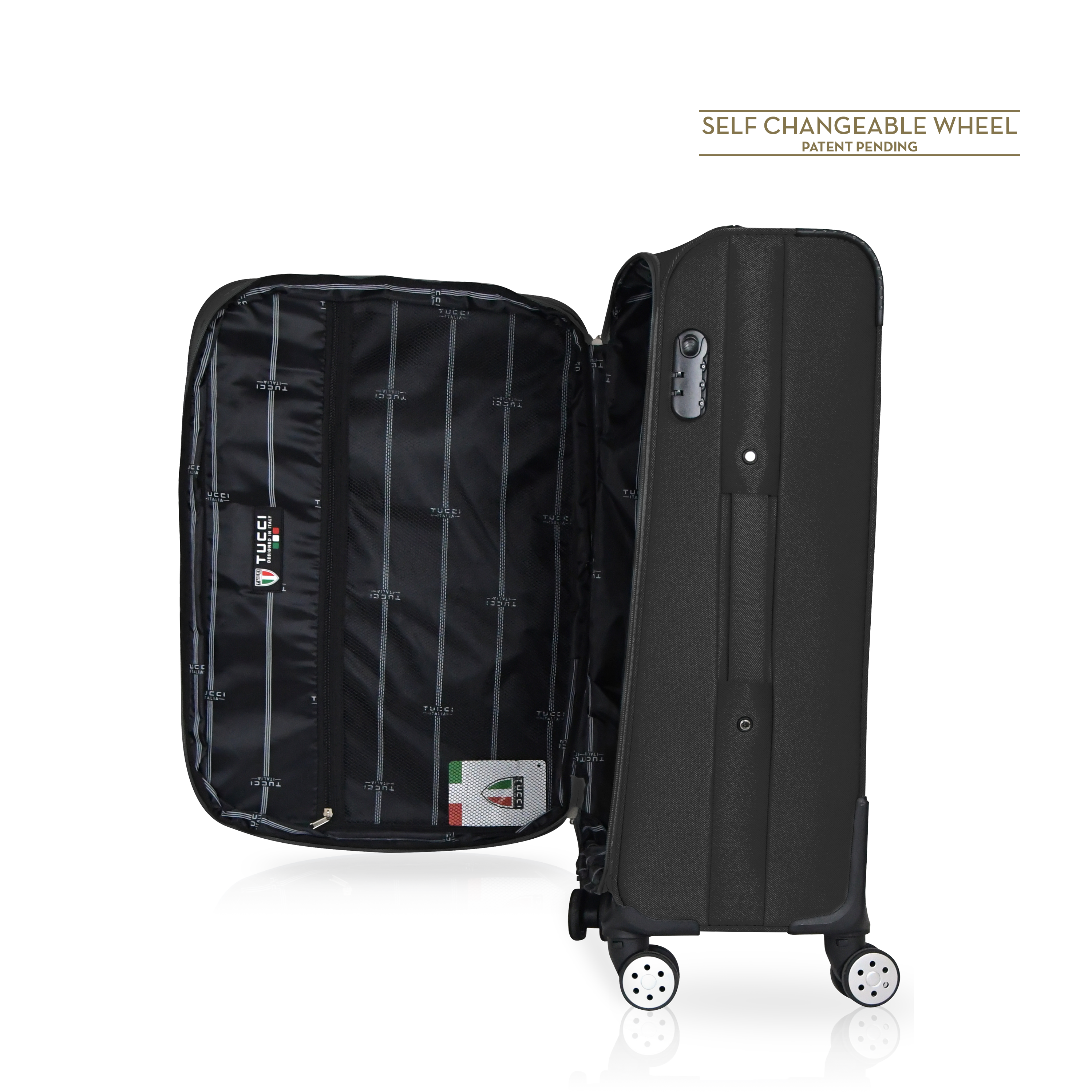 TUCCI Italy MENORI 32" Expandable Spinner Suitcase