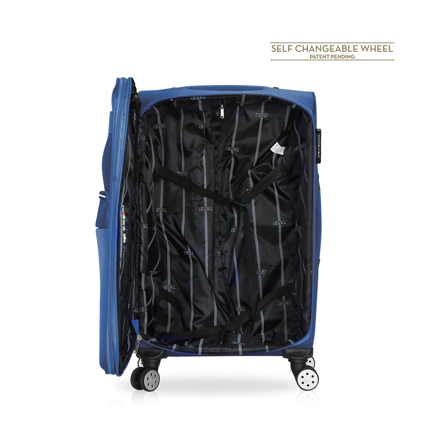 TUCCI Italy MENORI 20" Softside Carry On Suitcase for Travel