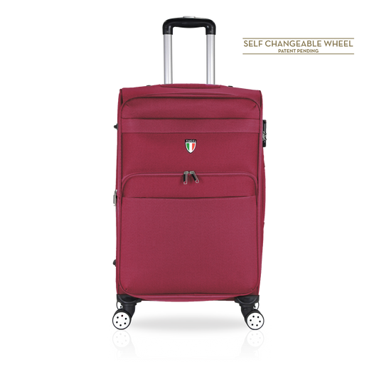 TUCCI Italy MENORI 20" Softside Carry On Suitcase for Travel