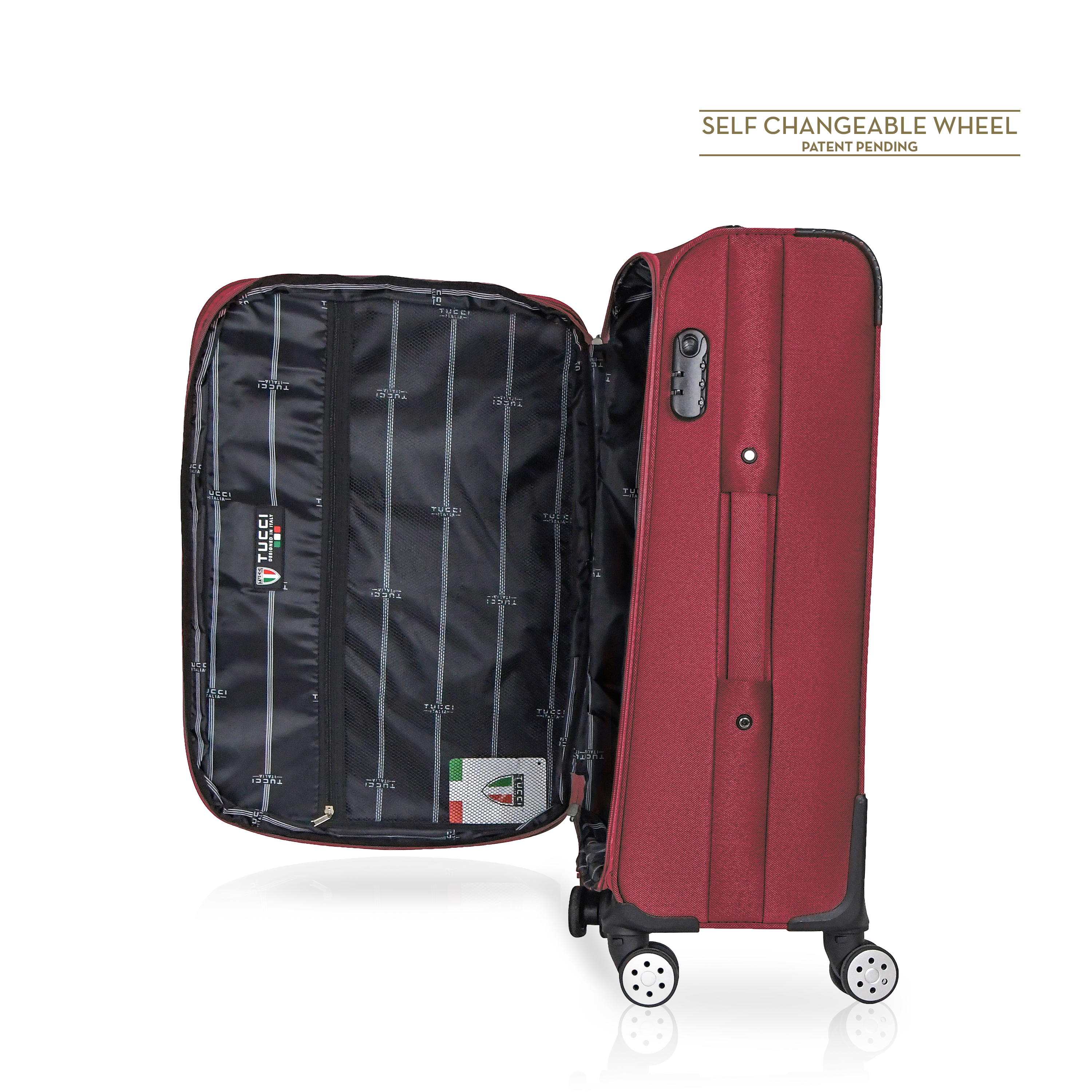 TUCCI Italy MENORI 28" Spinner Wheeled Luggage Suitcase