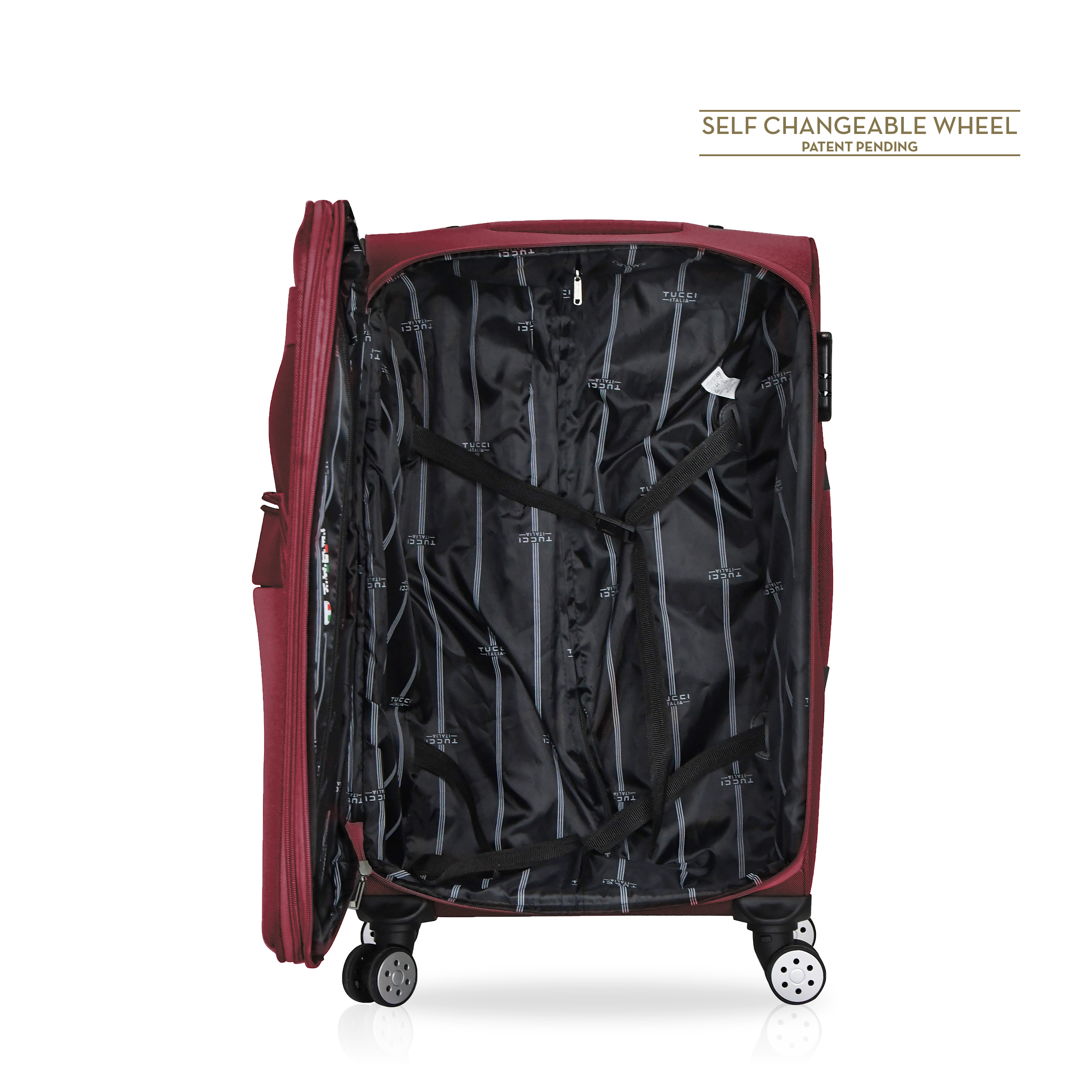 TUCCI Italy MENORI 28" Spinner Wheeled Luggage Suitcase