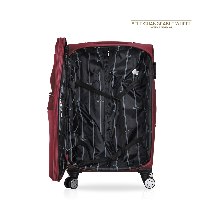 TUCCI Italy MENORI SET (20", 28", 30", 32") Luxury Fabric Luggage Set