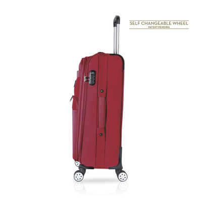 TUCCI Italy MENORI 20" Softside Carry On Suitcase for Travel