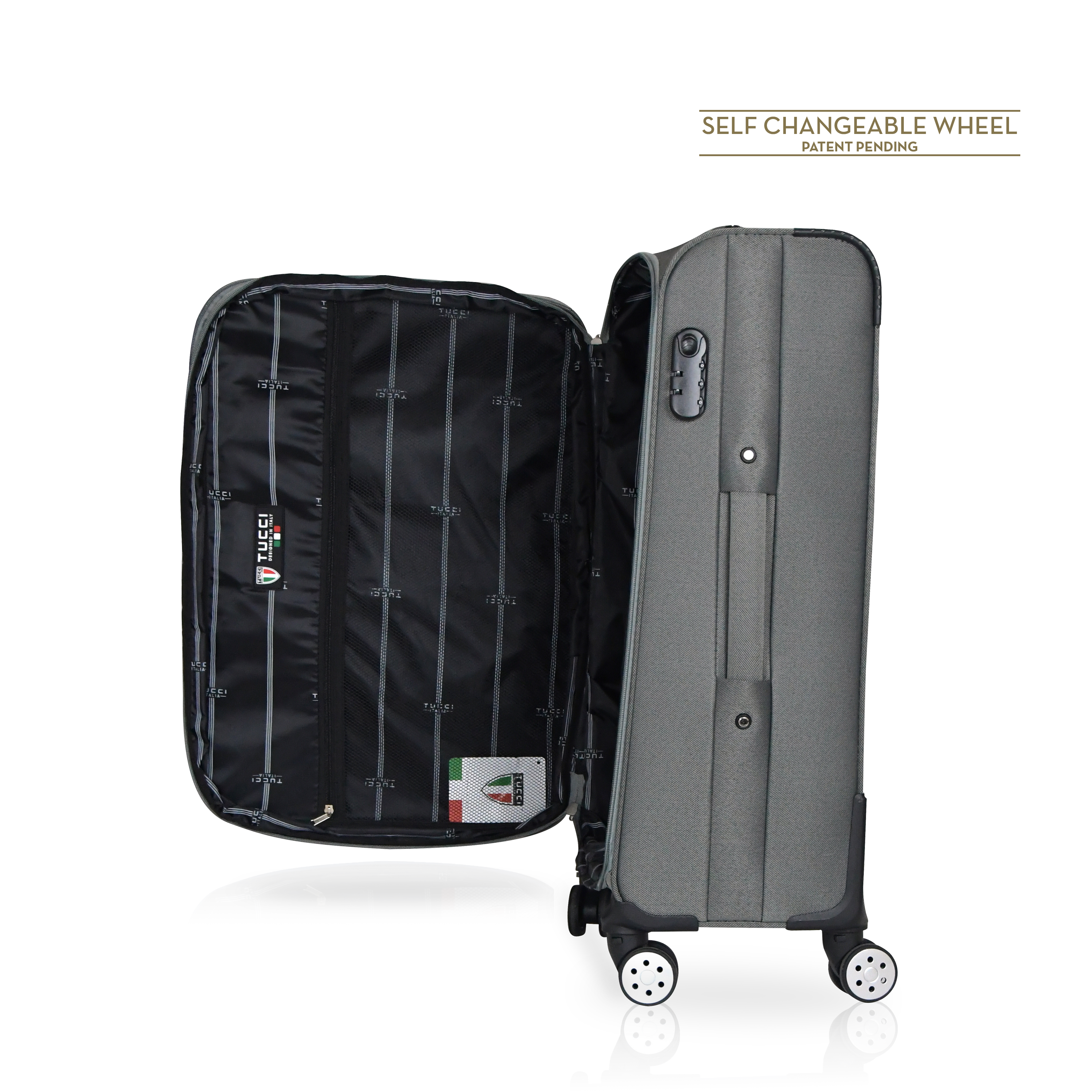 TUCCI Italy MENORI 28" Spinner Wheeled Luggage Suitcase