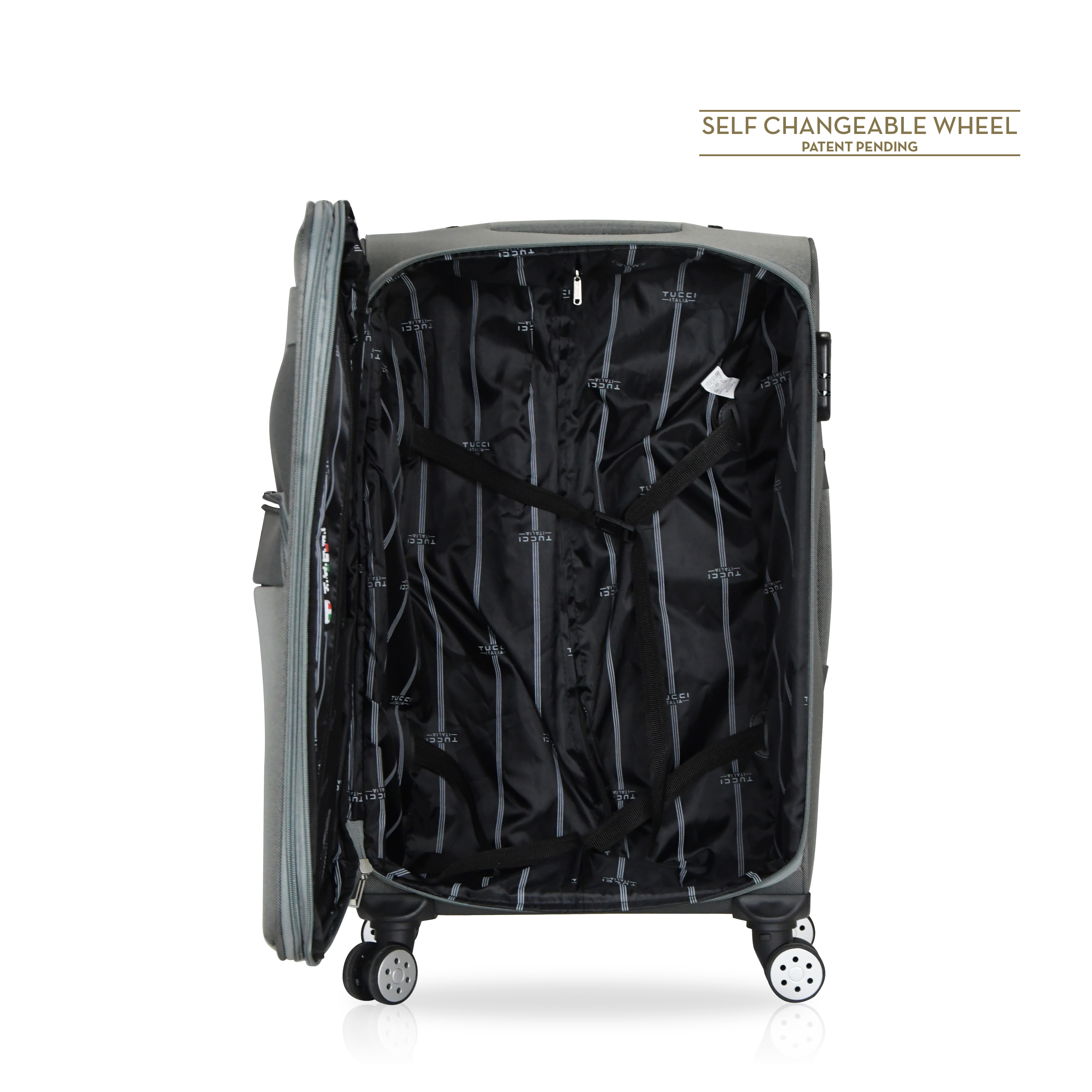 TUCCI Italy MENORI 28" Spinner Wheeled Luggage Suitcase