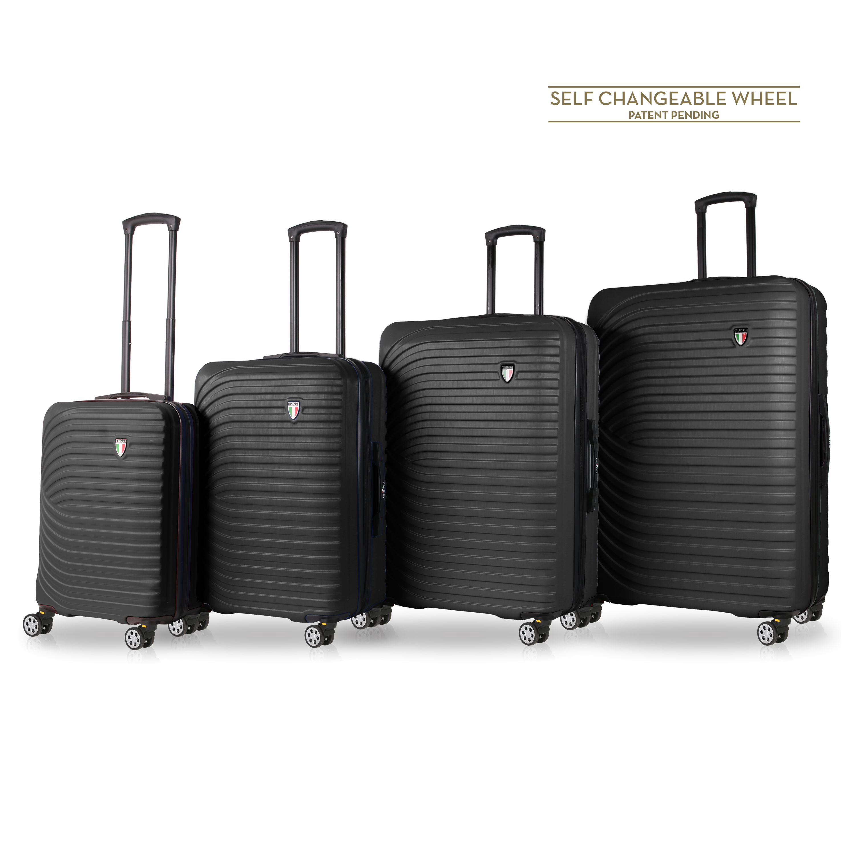 TUCCI Italy MOZZAFIATO (20", 24", 28", 32") Travel Luggage Suitcase Set