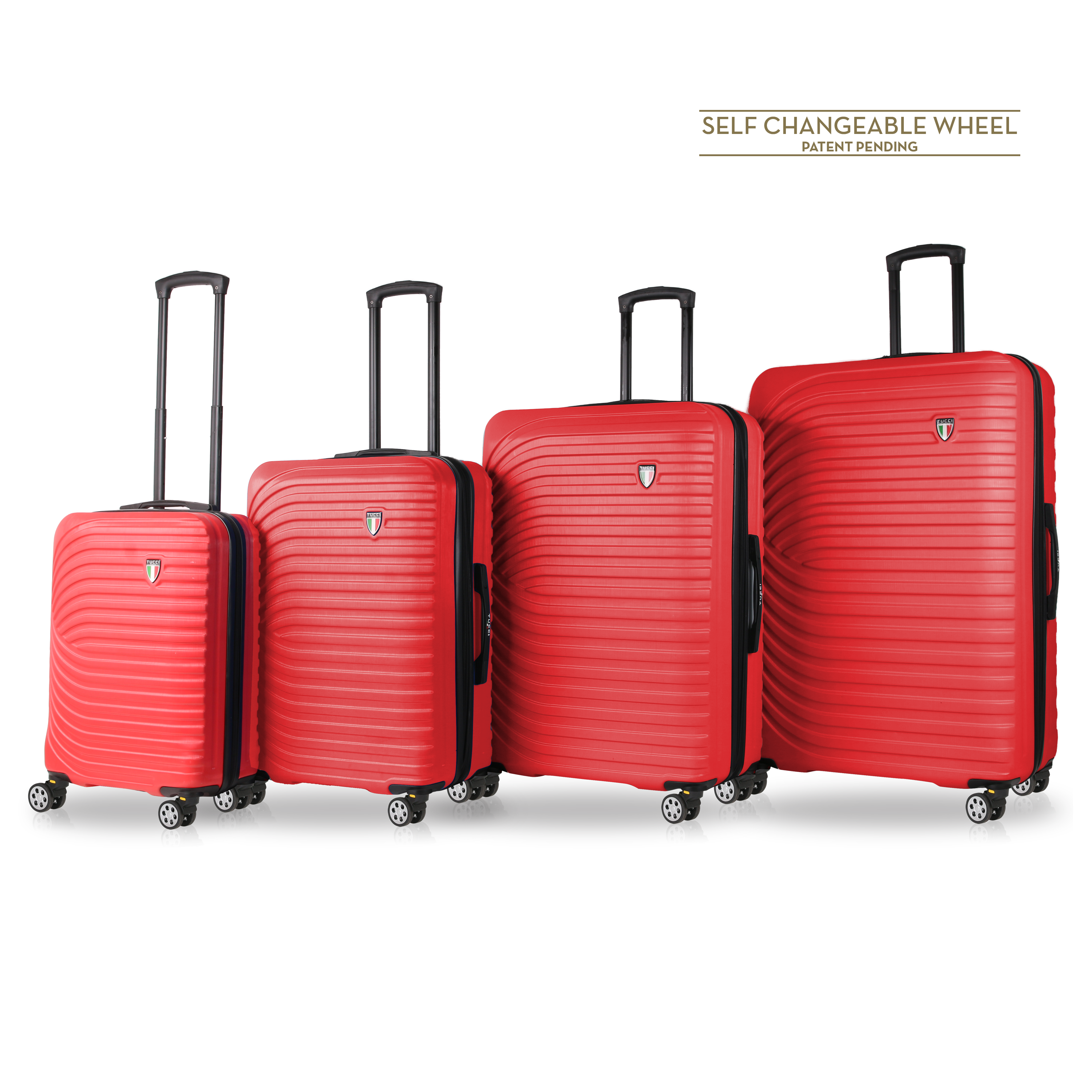 TUCCI Italy MOZZAFIATO (20", 24", 28", 32") Travel Luggage Suitcase Set